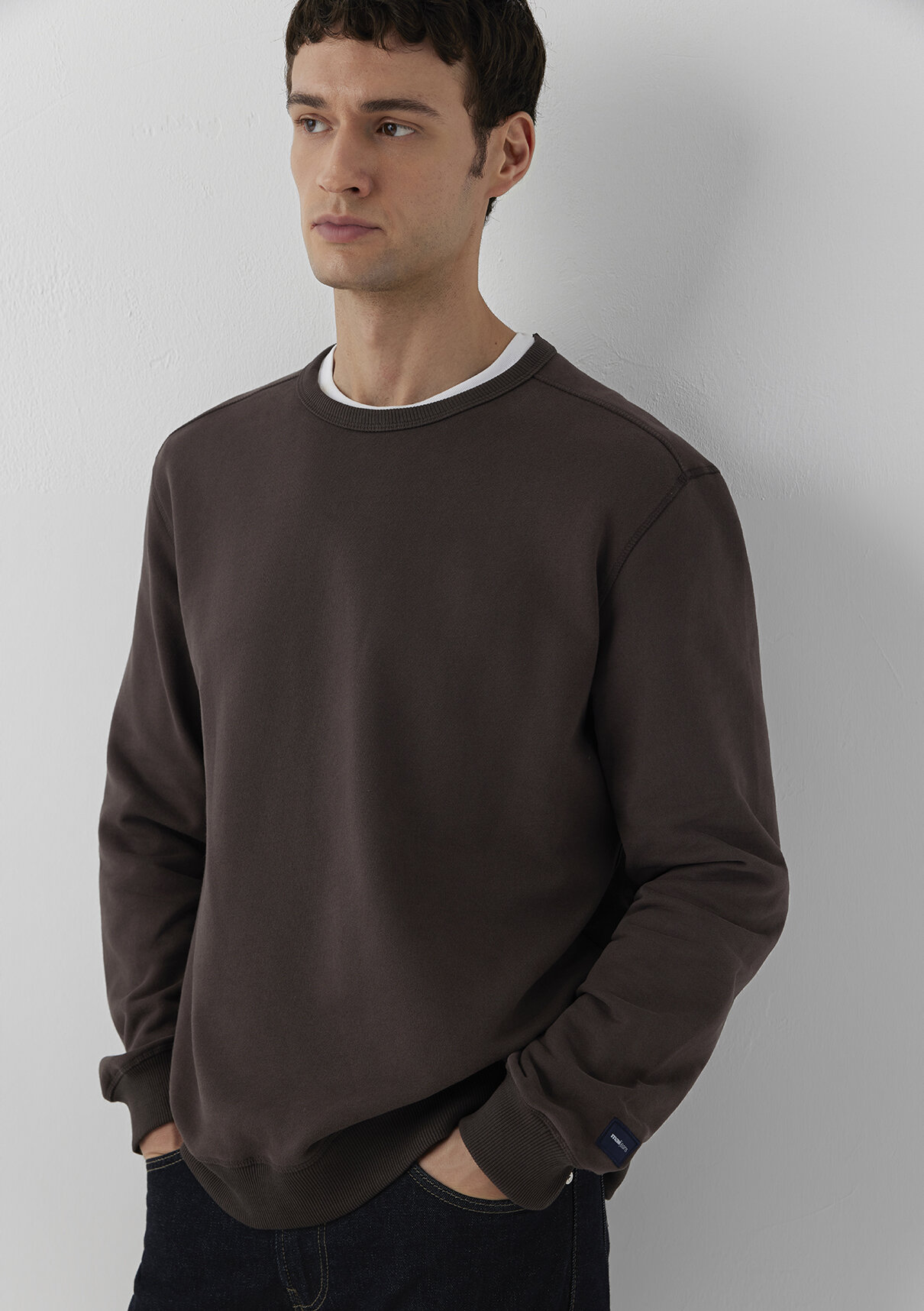 Mavi Jeans Kahverengi Basic Sweatshirt