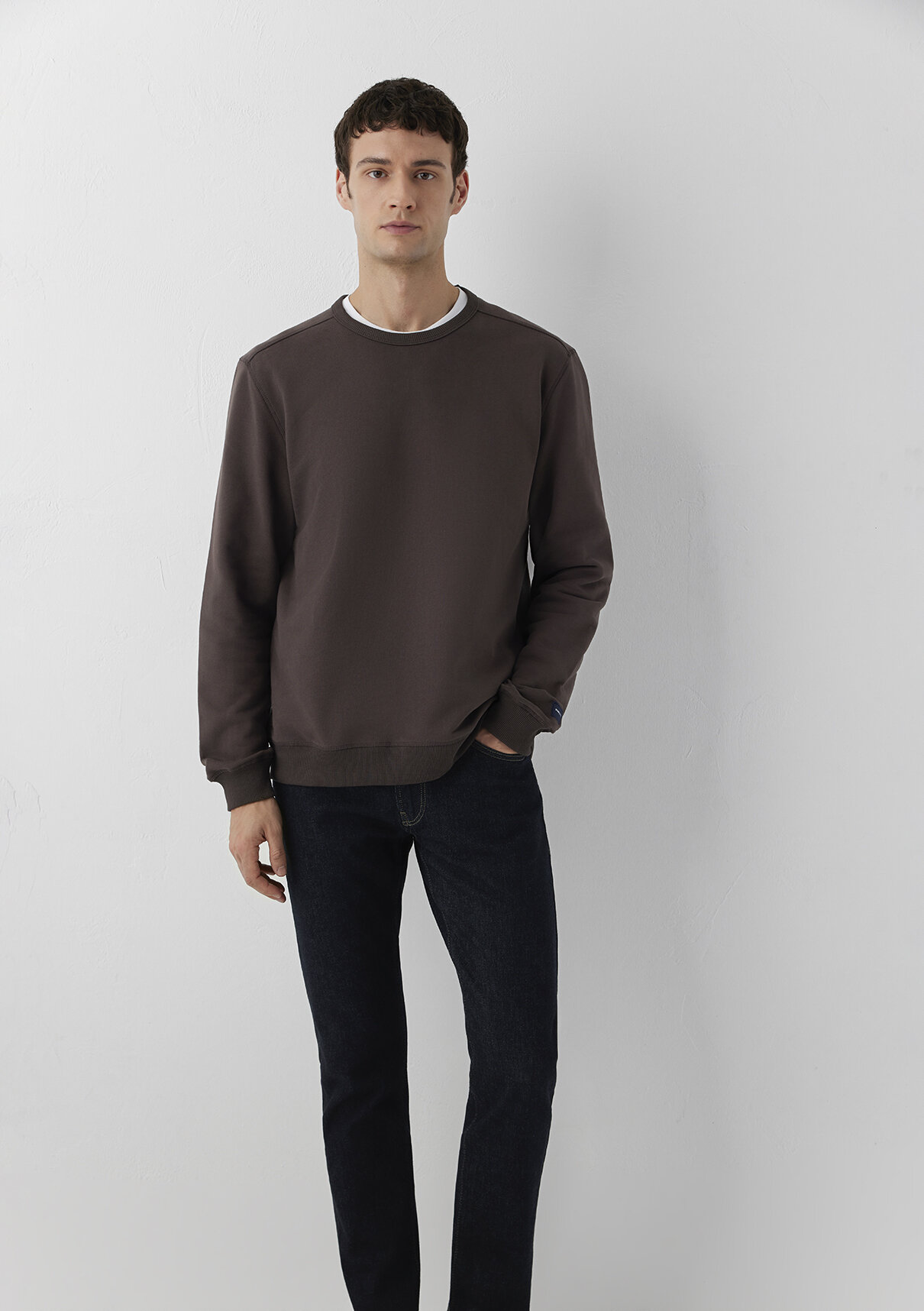 Mavi Jeans Kahverengi Basic Sweatshirt görsel 2
