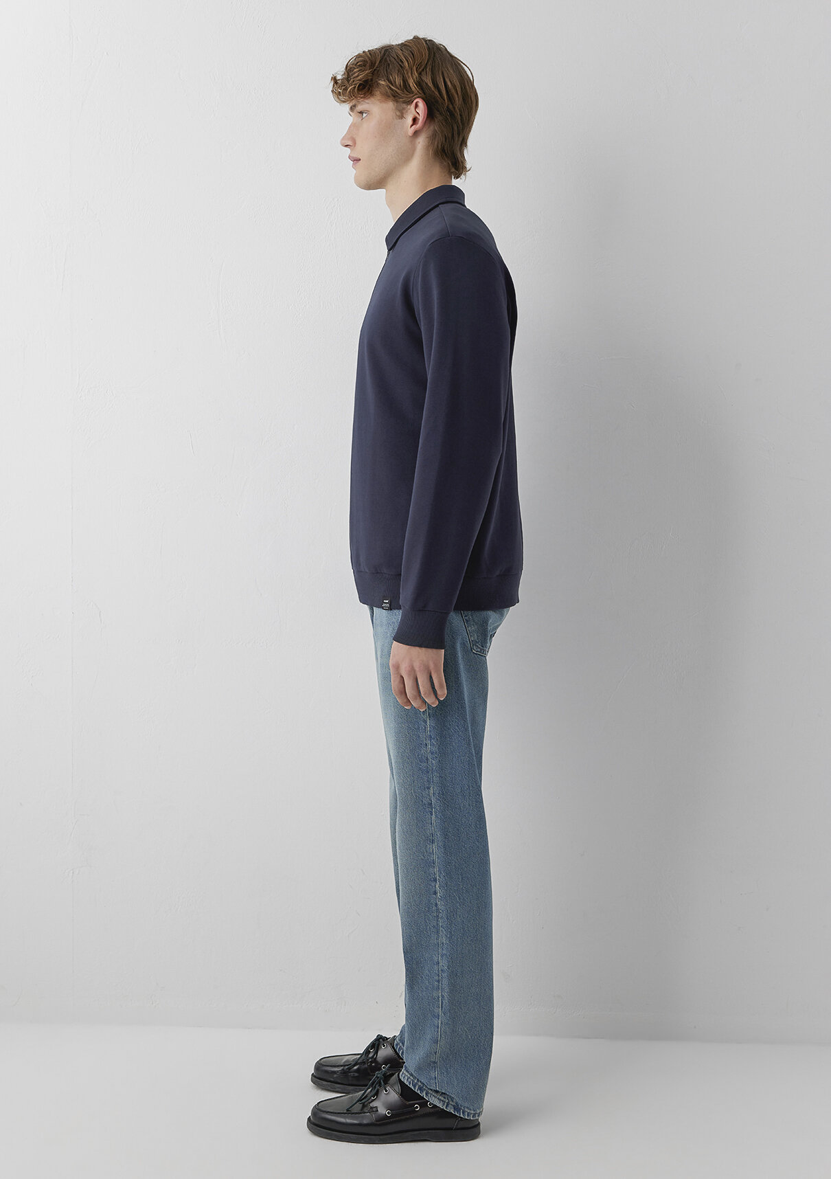 Mavi Yarı Fermuarlı Lacivert Polo Sweatshirt görsel 4