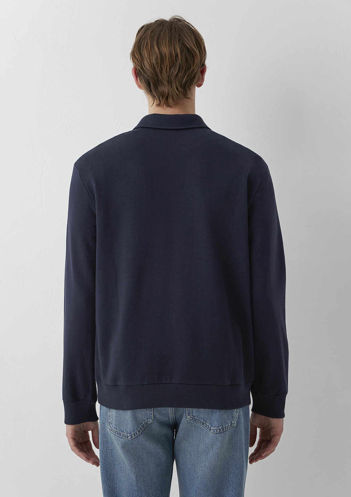 Mavi Yarı Fermuarlı Lacivert Polo Sweatshirt görsel 5