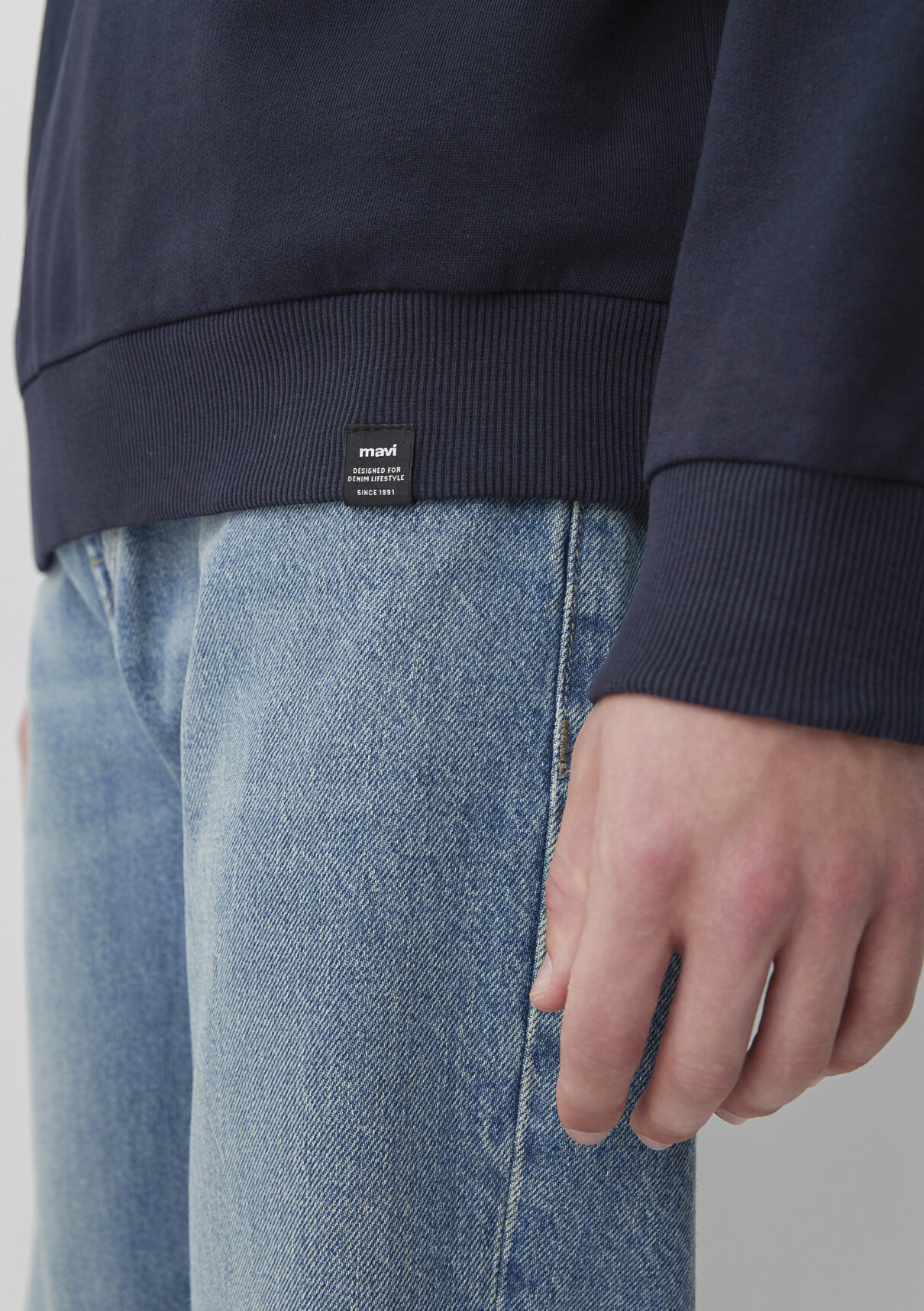 Mavi Yarı Fermuarlı Lacivert Polo Sweatshirt görsel 7