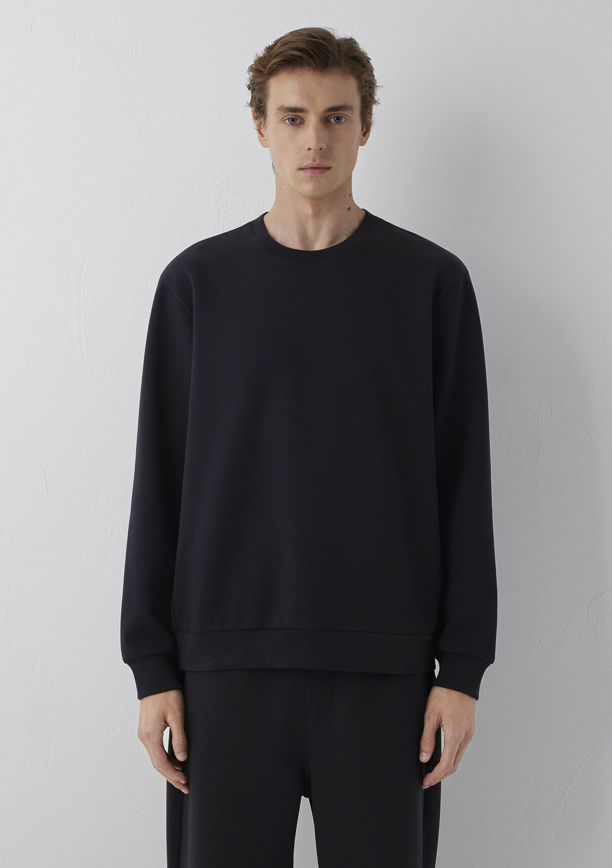 Mavi Siyah Basic Sweatshirt görsel 3