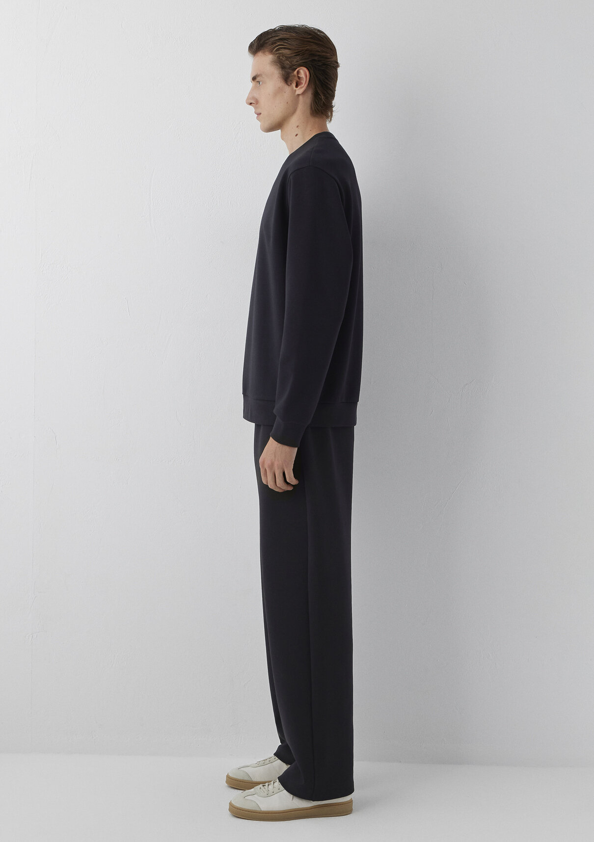 Mavi Siyah Basic Sweatshirt görsel 4