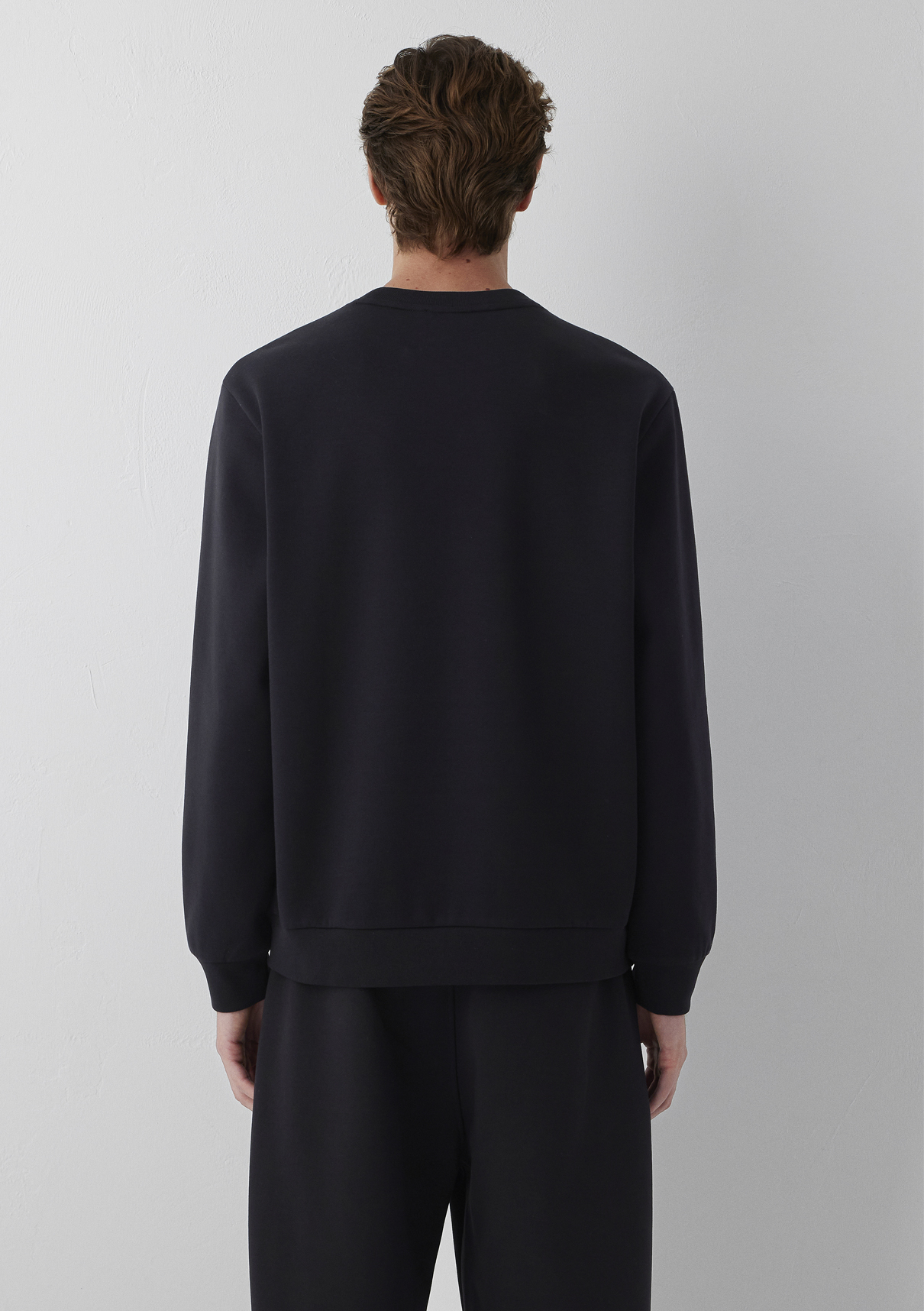 Mavi Siyah Basic Sweatshirt görsel 5