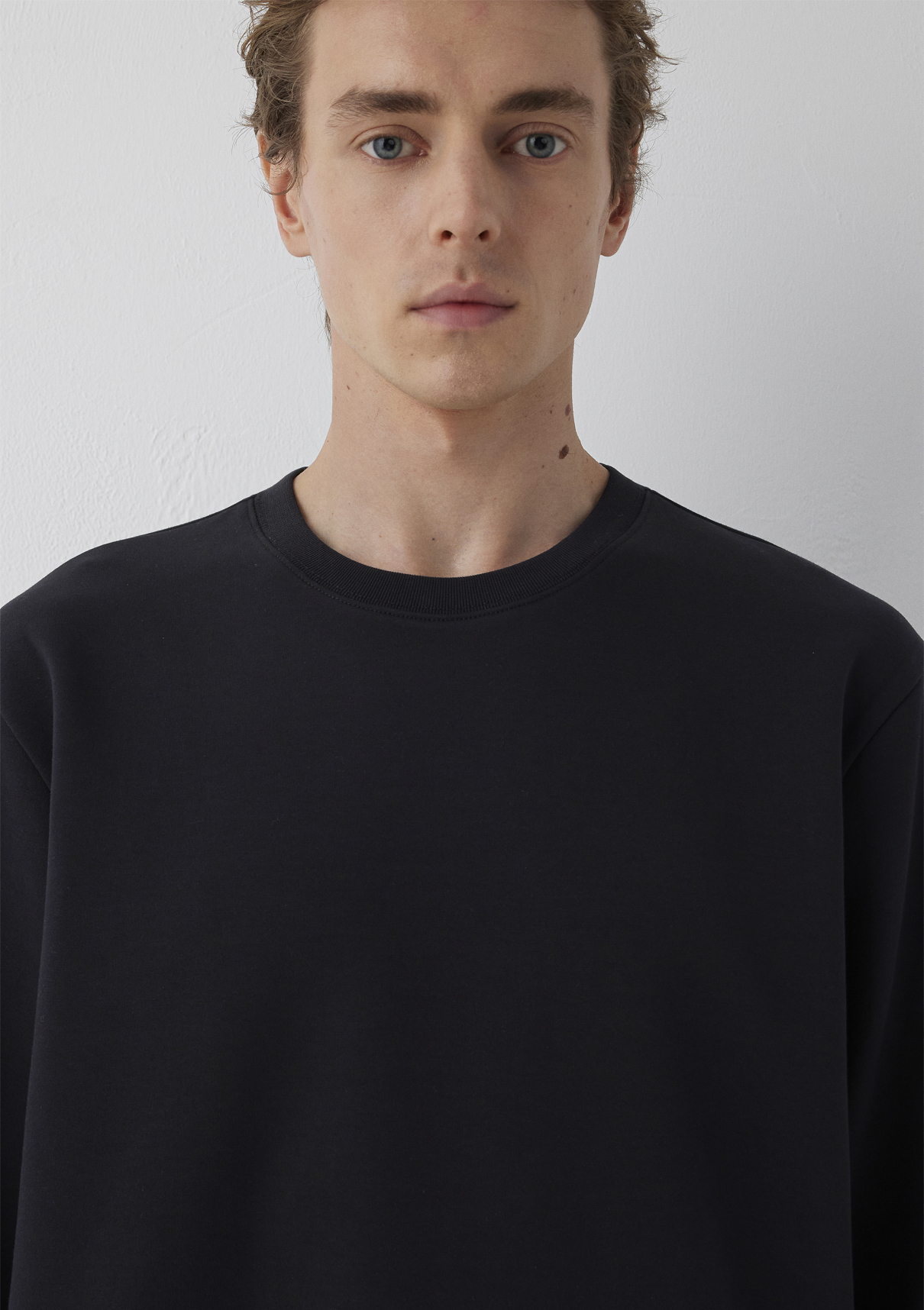 Mavi Siyah Basic Sweatshirt görsel 6