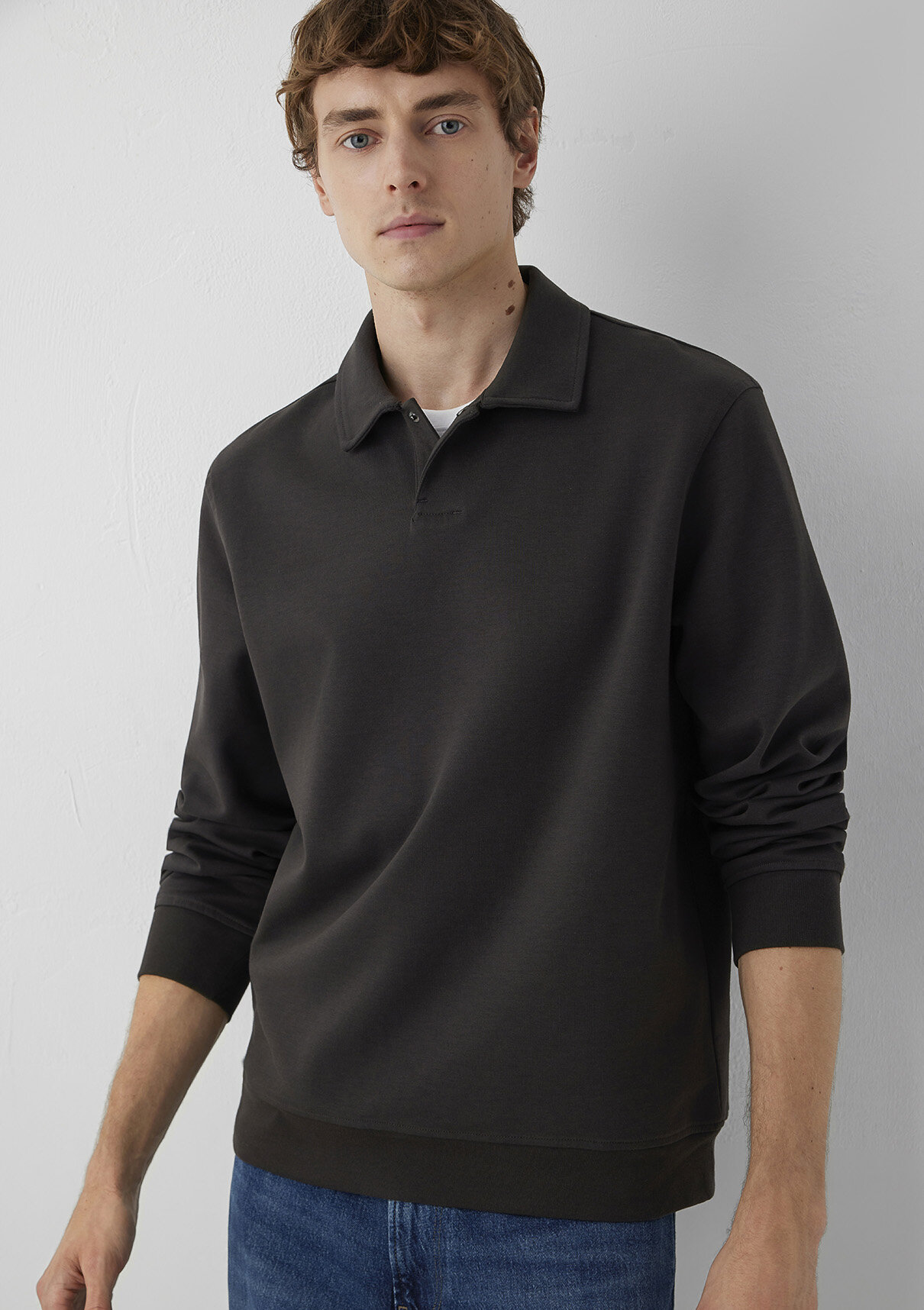 Mavi Kahverengi Polo Sweatshirt