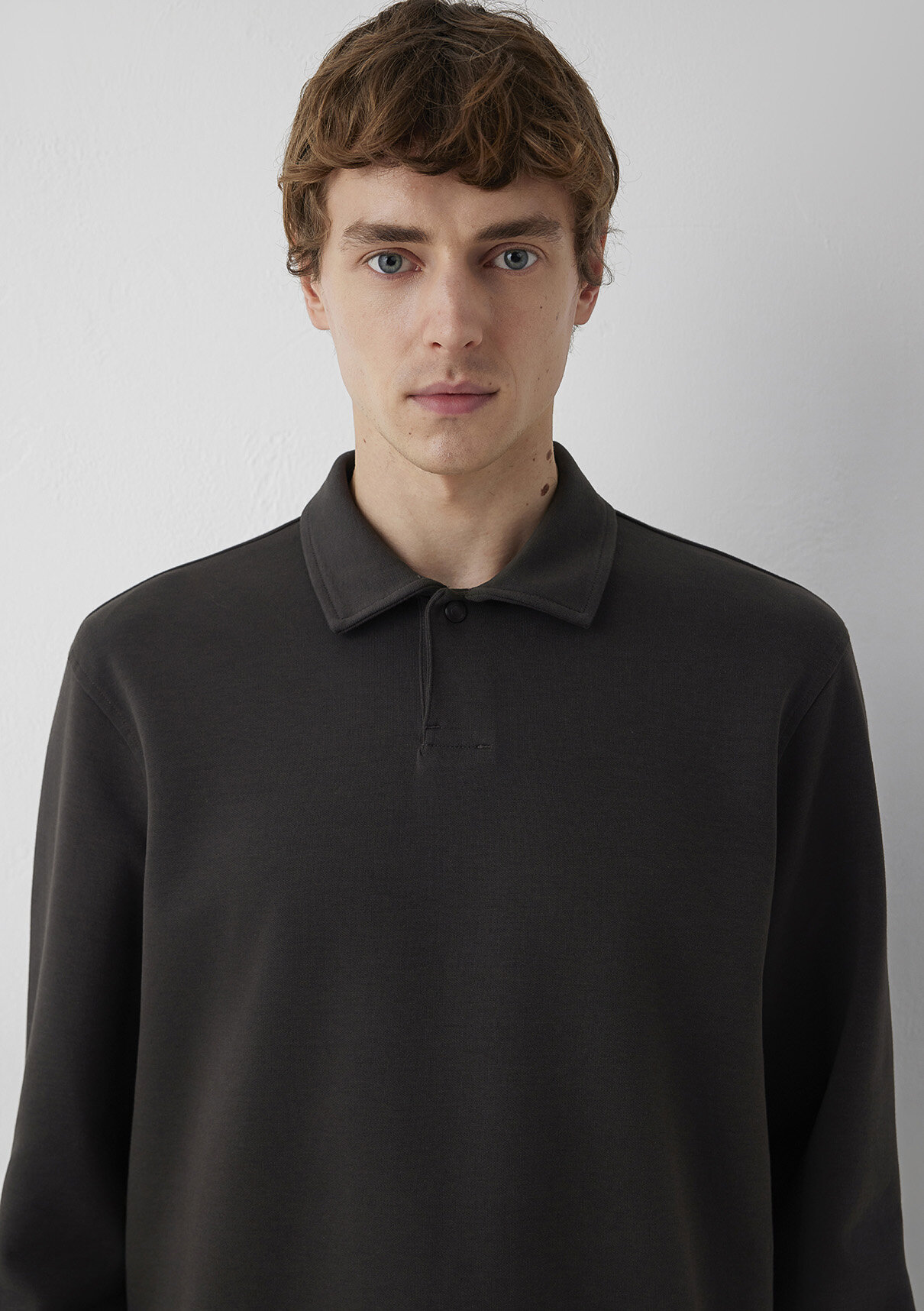 Mavi Kahverengi Polo Sweatshirt görsel 6