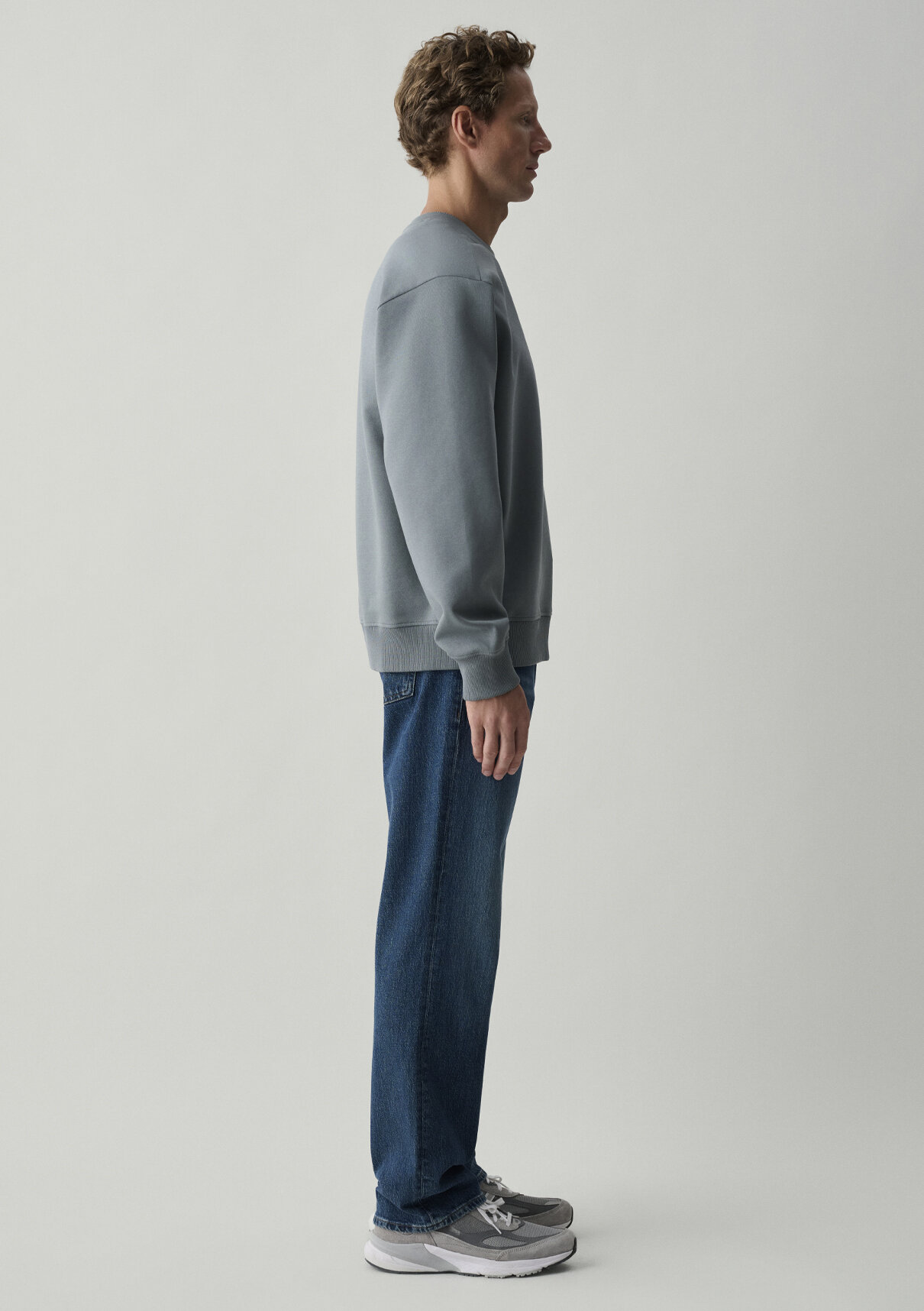 Mavi Gri Basic Sweatshirt görsel 5