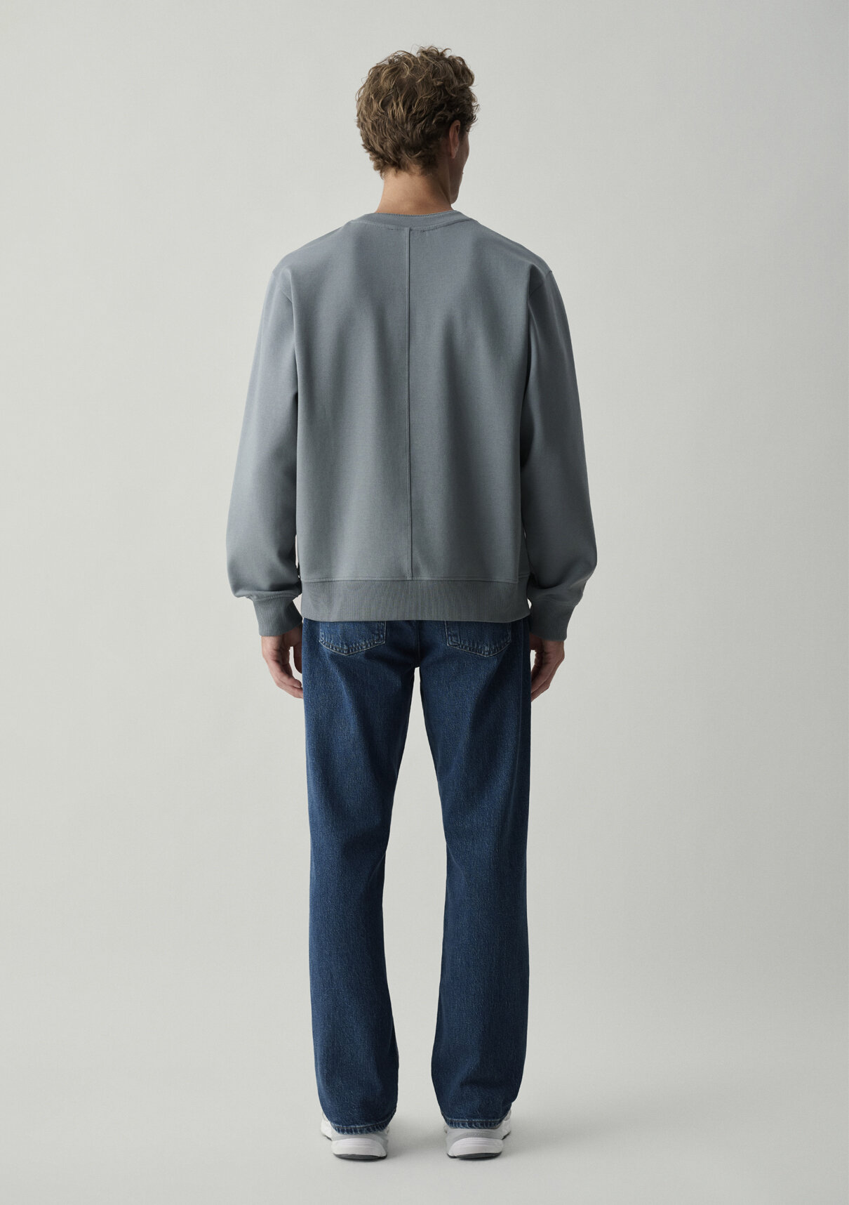 Mavi Gri Basic Sweatshirt görsel 6
