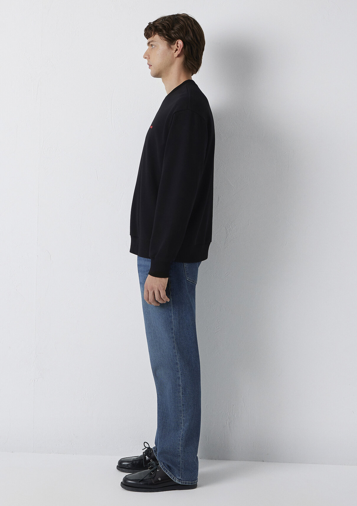 Mavi Logo Siyah Basic Sweatshirt görsel 4