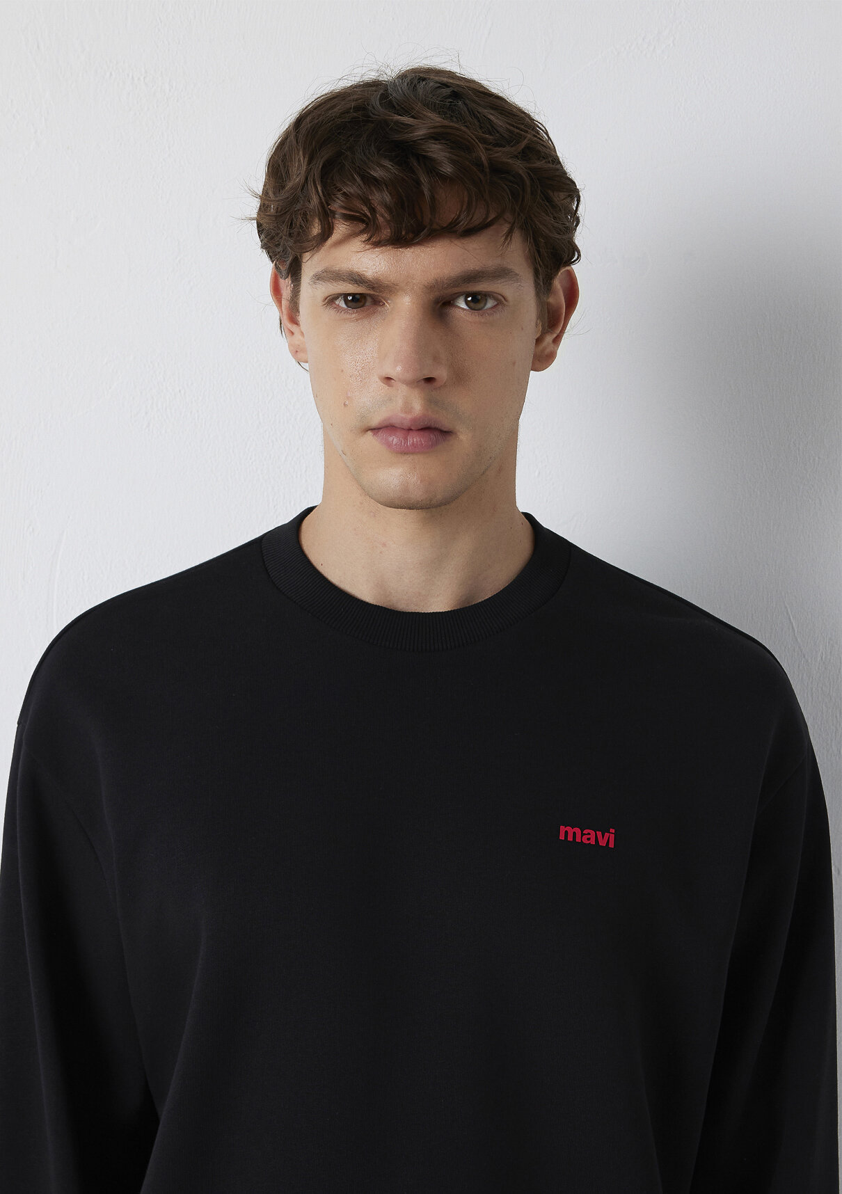 Mavi Logo Siyah Basic Sweatshirt görsel 6