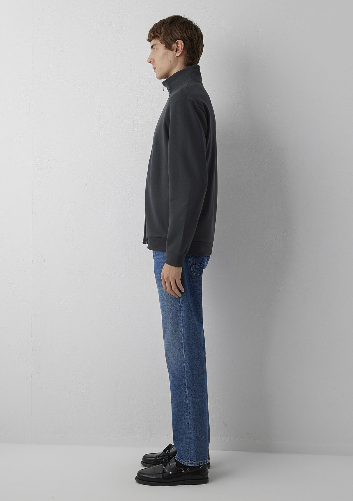 Mavi Fermuarlı Antrasit Sweatshirt görsel 4