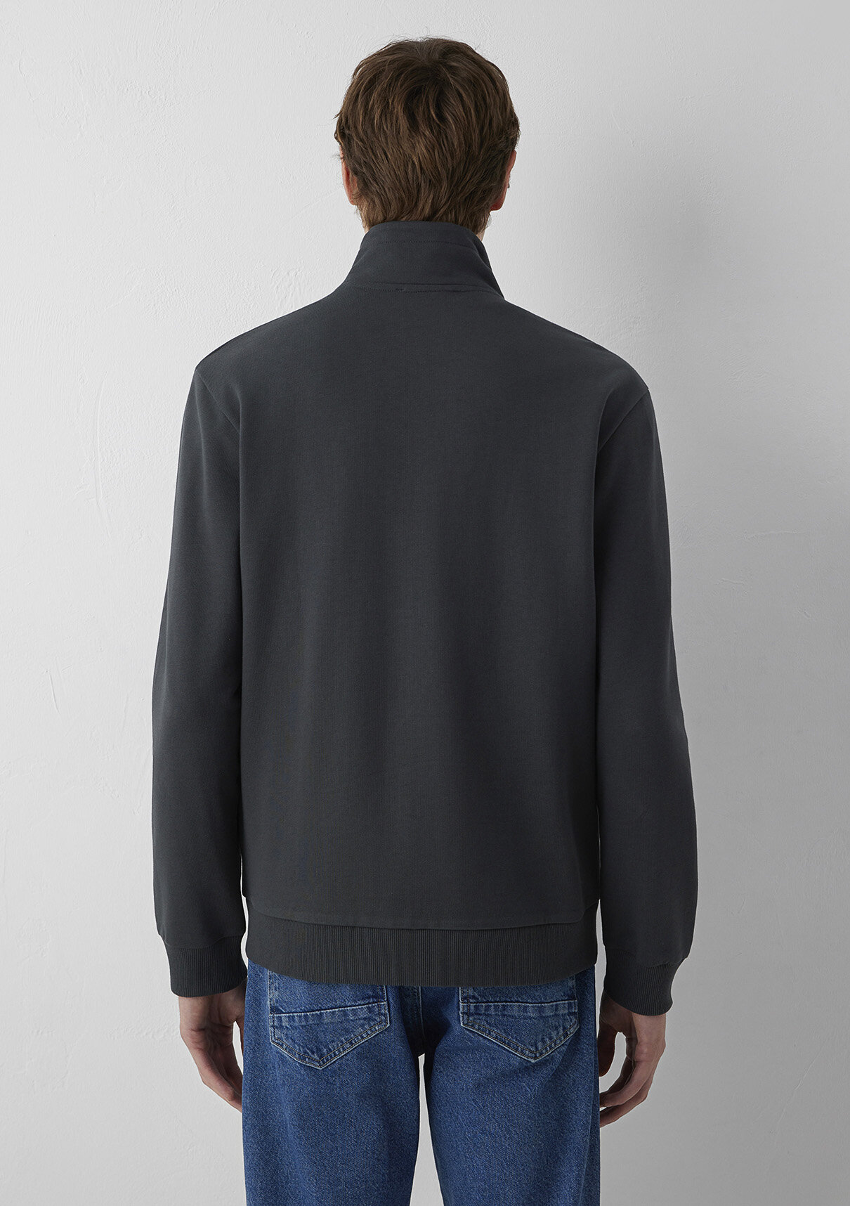 Mavi Fermuarlı Antrasit Sweatshirt görsel 5