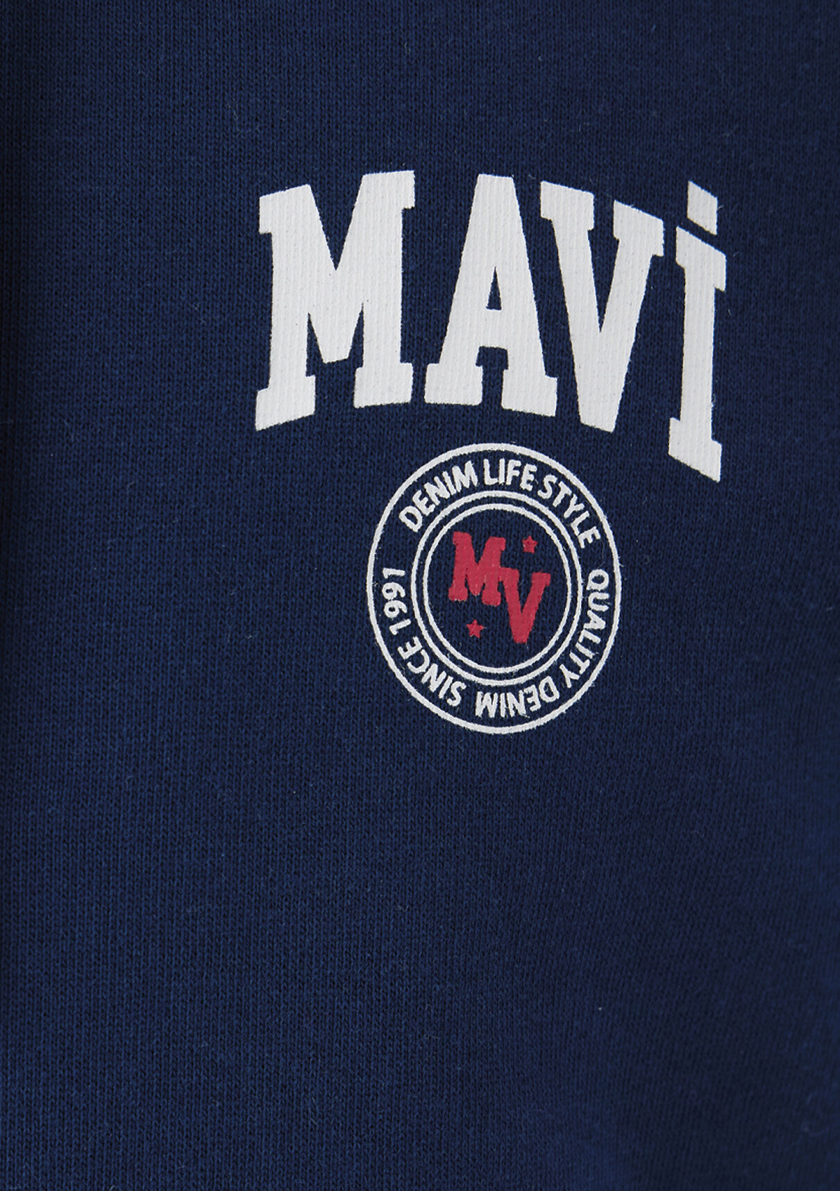 Mavi Logo Baskılı Kapüşonlu Lacivert Sweatshirt görsel 8