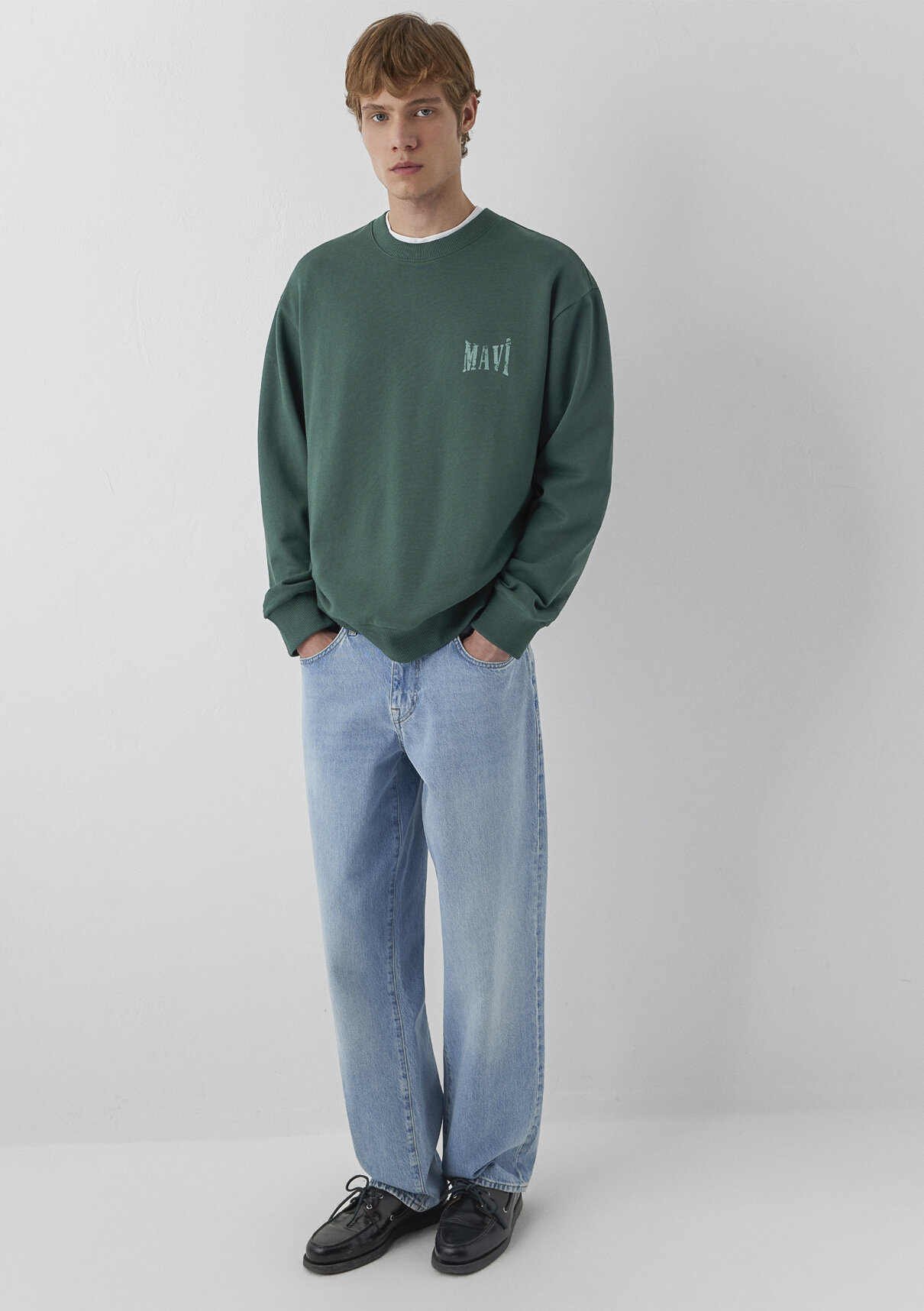 Mavi Logo Yeşil Sweatshirt görsel 2
