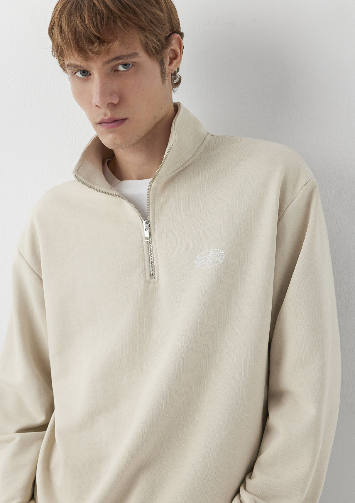 Mavi MVJNS Bisiklet Yaka Bej Sweatshirt