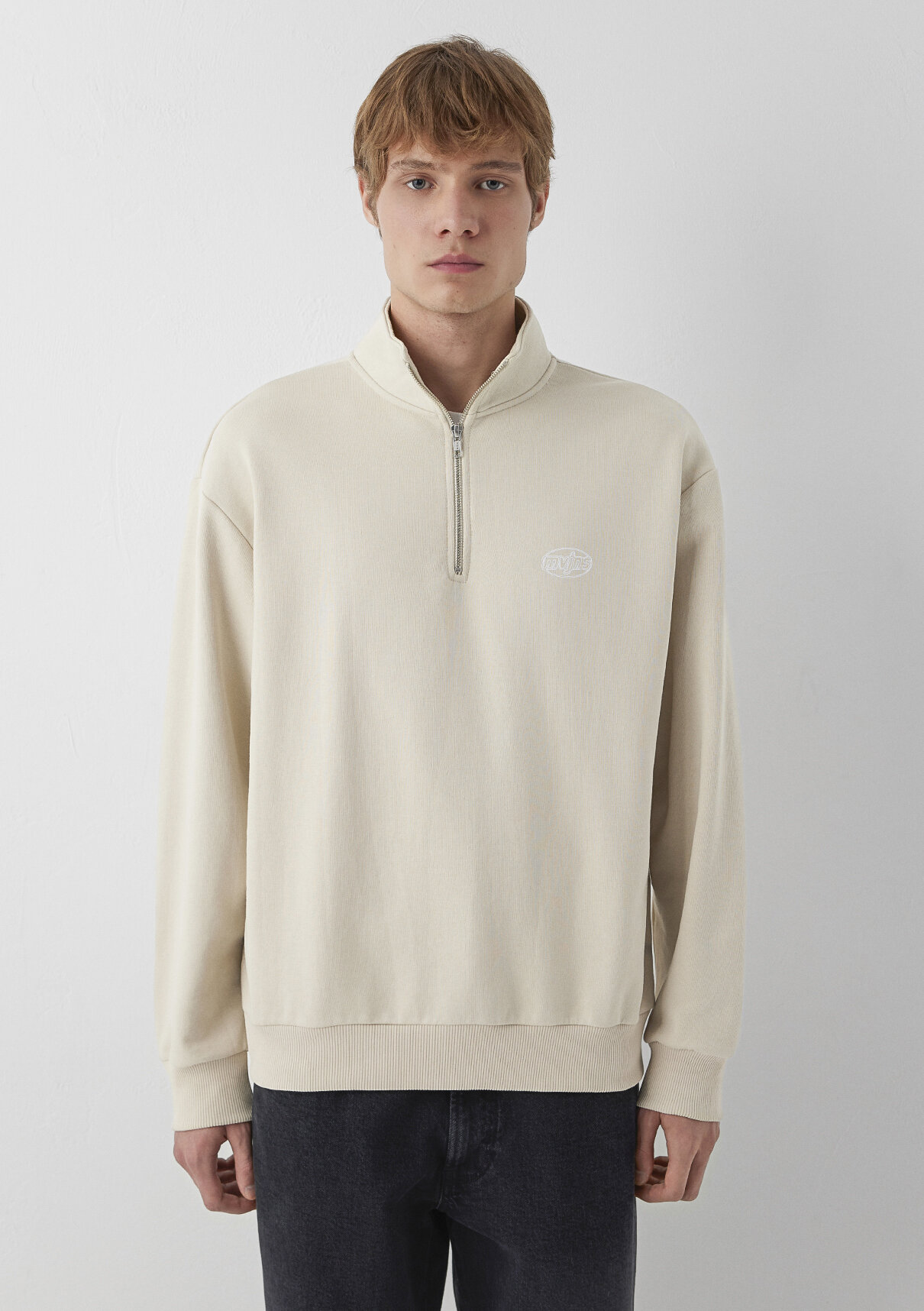Mavi MVJNS Bisiklet Yaka Bej Sweatshirt görsel 2