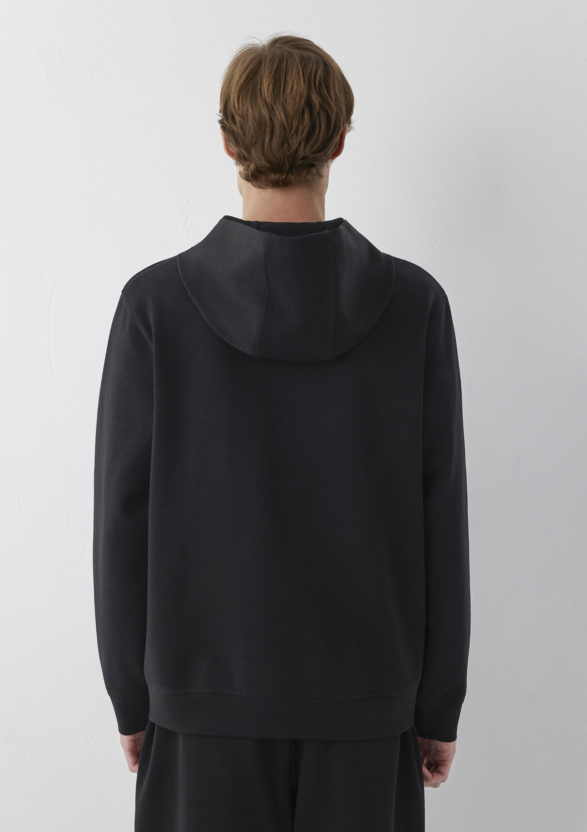 Mavi Kapüşonlu Siyah Sweatshirt görsel 5