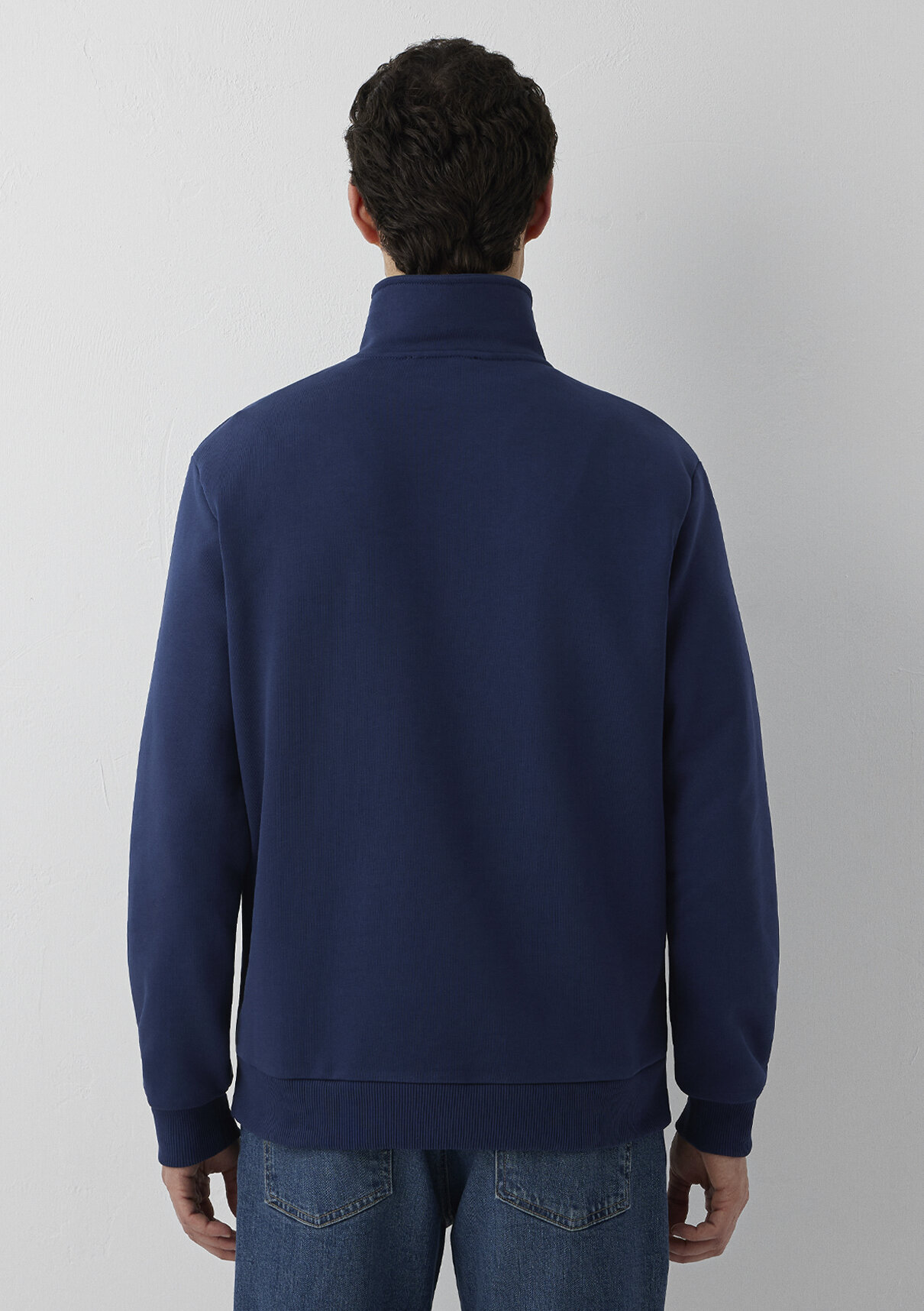 Mavi Yarı Fermuarlı Lacivert Basic Sweatshirt görsel 5