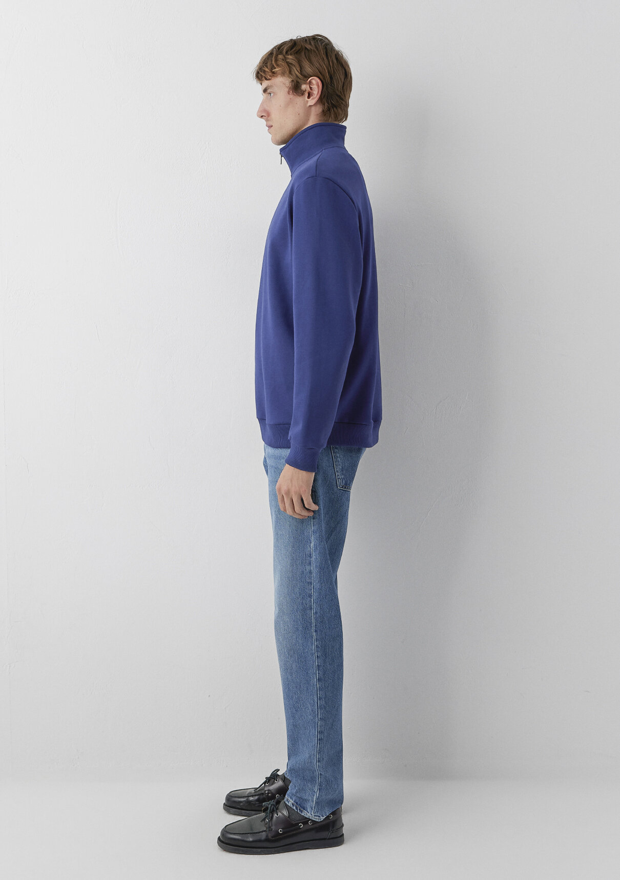 Mavi Yarı Fermuarlı Lacivert Basic Sweatshirt görsel 4