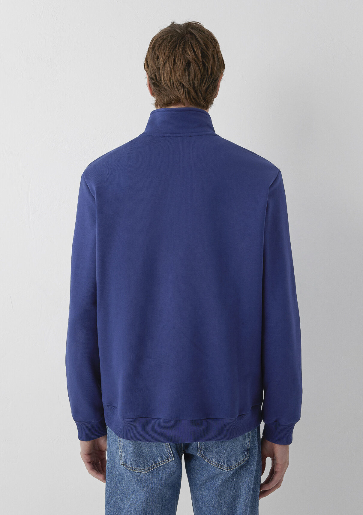 Mavi Yarı Fermuarlı Lacivert Basic Sweatshirt görsel 5