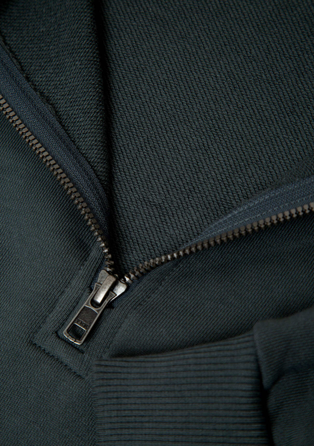 Mavi Yarı Fermuarlı Yeşil Basic Sweatshirt görsel 7