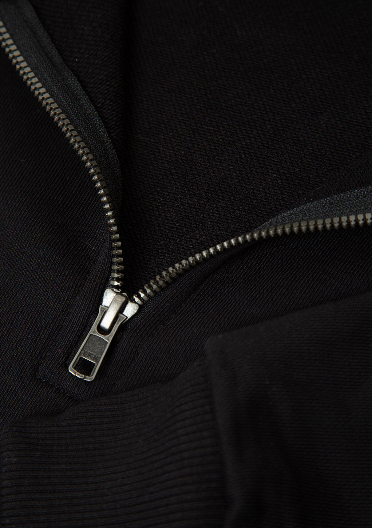 Mavi Yarı Fermuarlı Siyah Basic Sweatshirt görsel 7