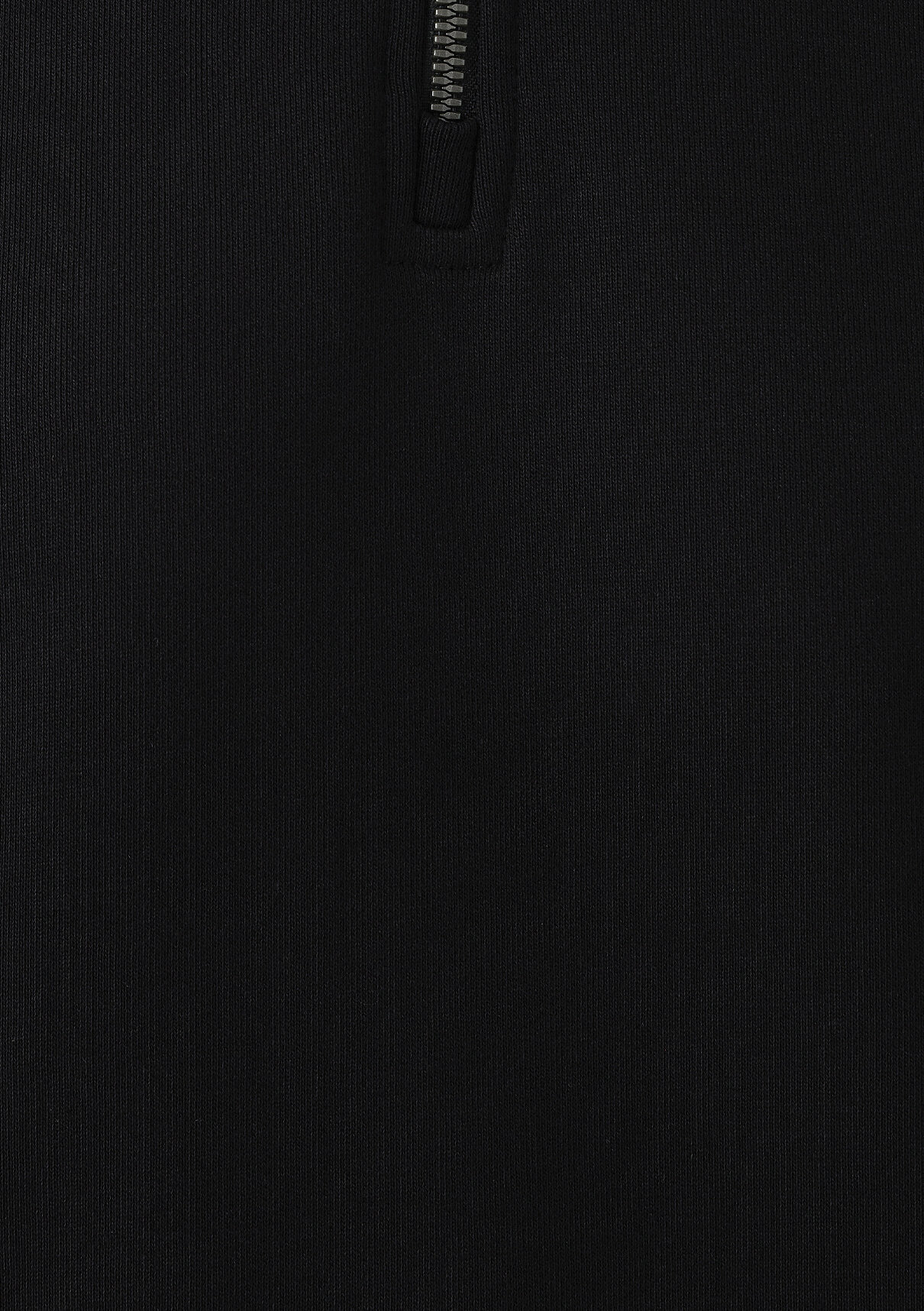 Mavi Yarı Fermuarlı Siyah Basic Sweatshirt görsel 8