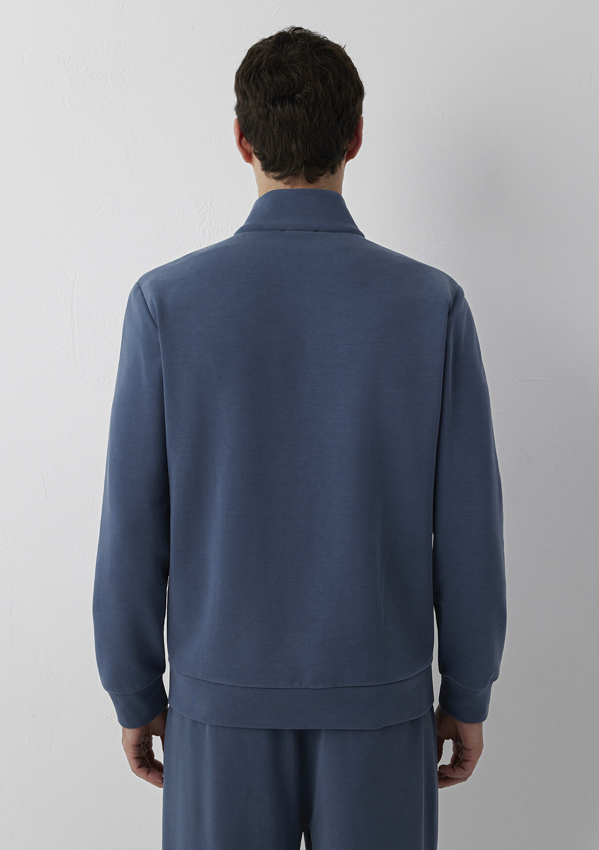 Mavi (Tencel™) Modal Karışımlı Fermuarlı Mavi Sweatshirt görsel 6