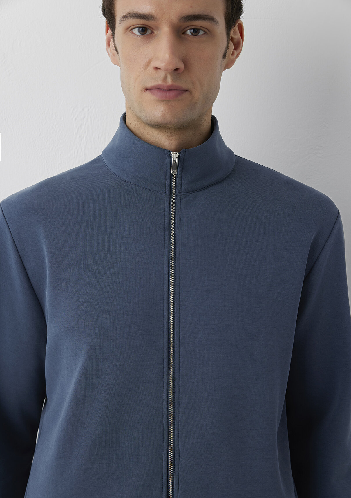 Mavi (Tencel™) Modal Karışımlı Fermuarlı Mavi Sweatshirt görsel 7