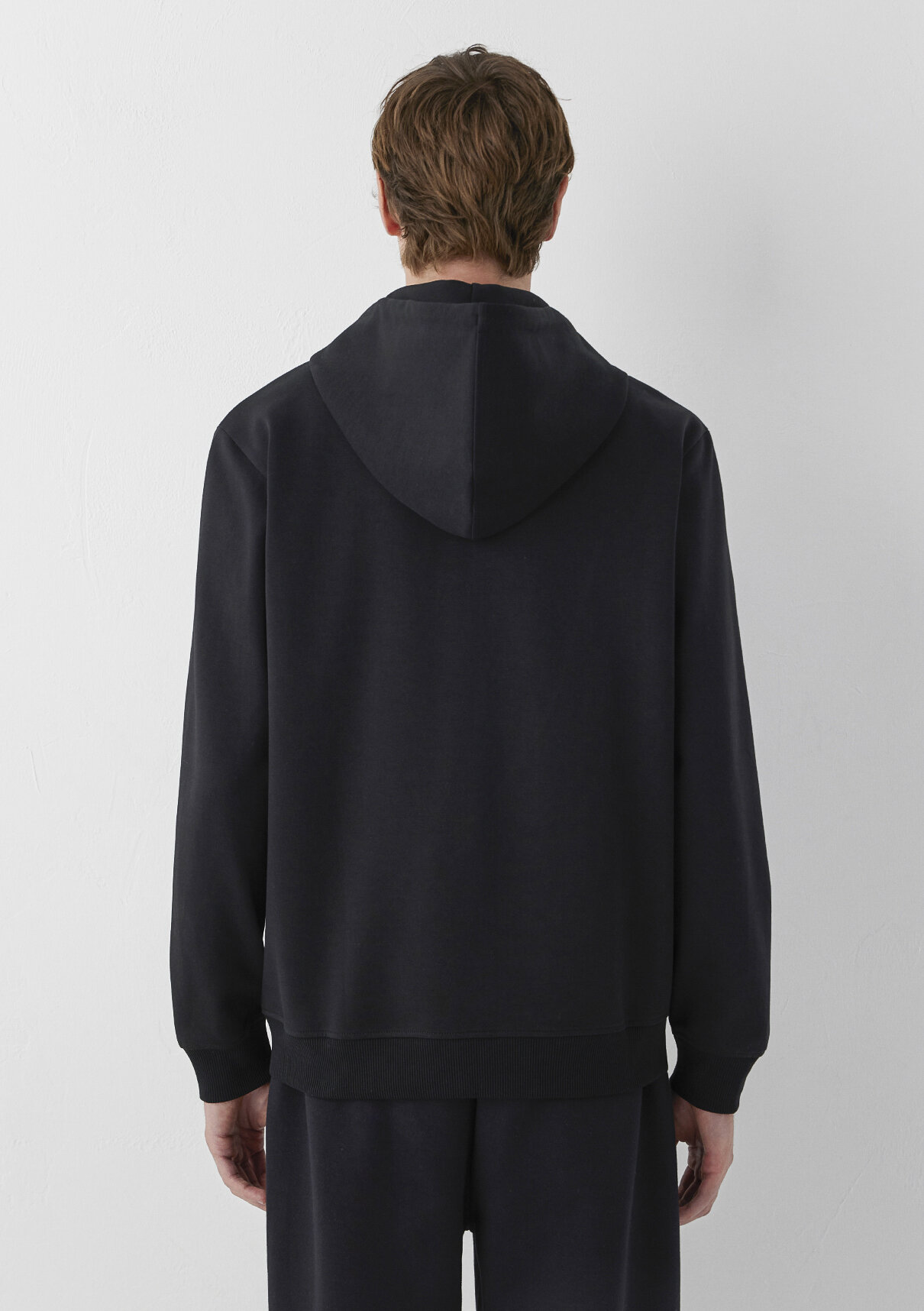 Mavi Kapüşonlu Siyah Sweatshirt görsel 5