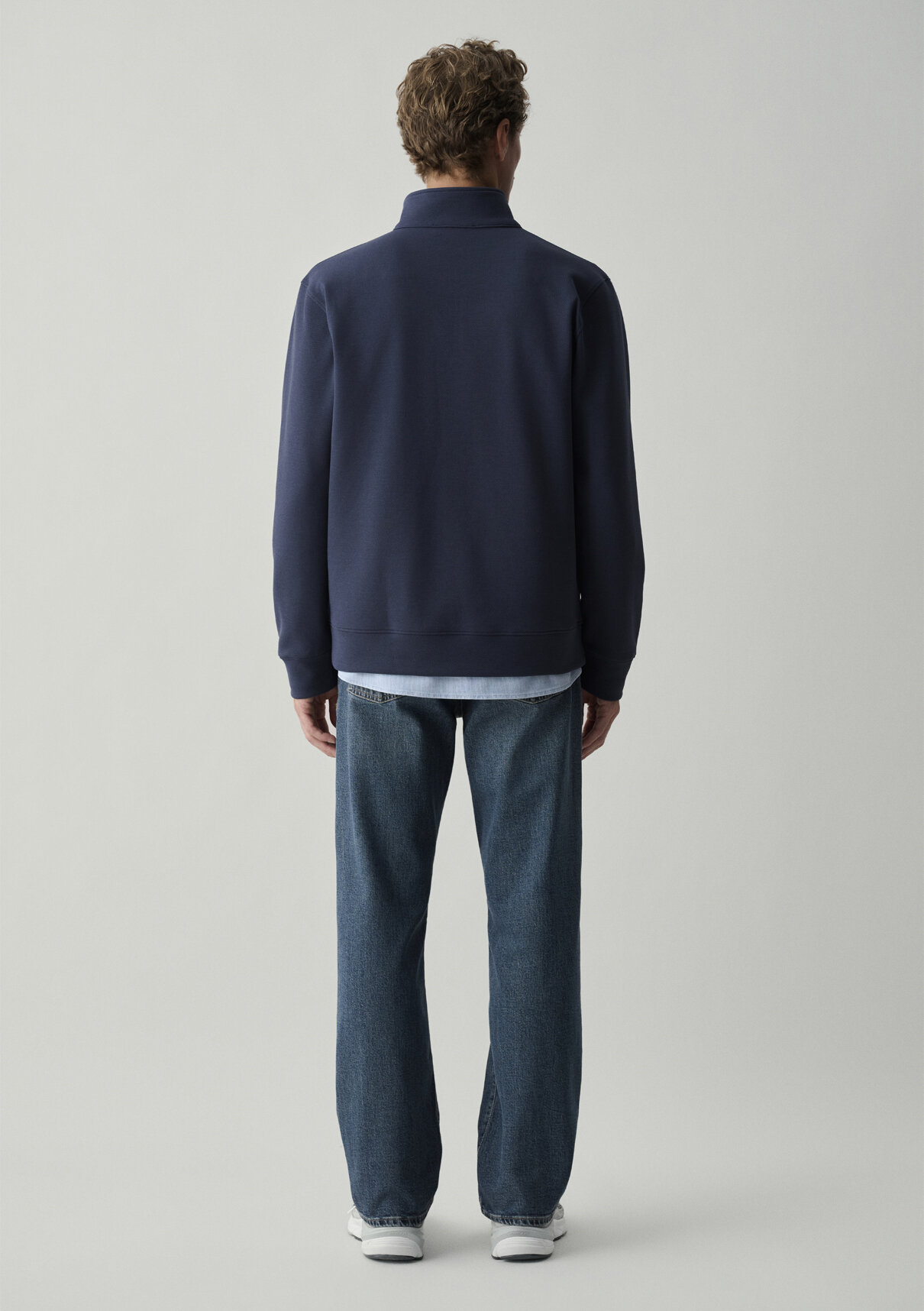 Mavi Yarı Fermuarlı Lacivert Sweatshirt görsel 5