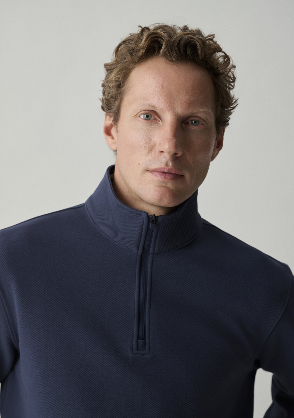 Mavi Yarı Fermuarlı Lacivert Sweatshirt görsel 6