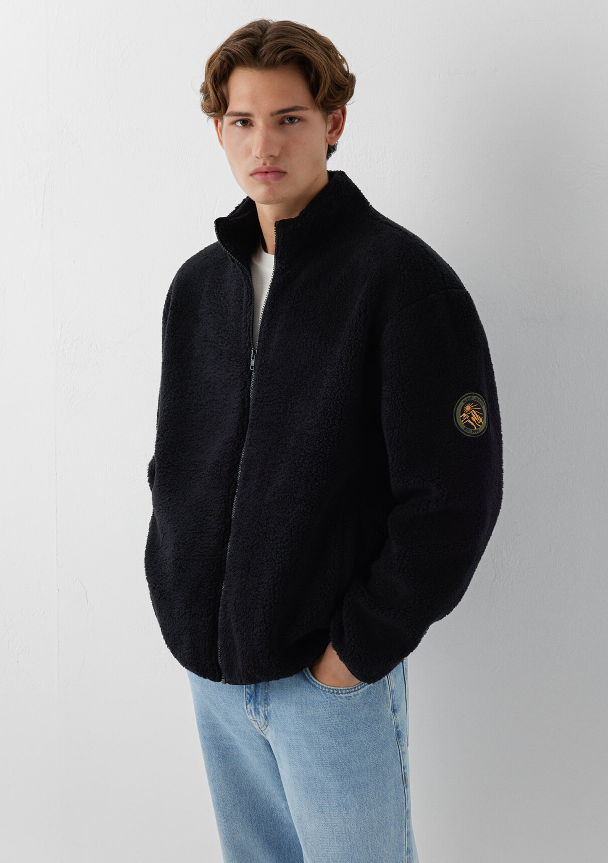 Mavi Logo Baskılı Siyah Sweatshirt görsel 3