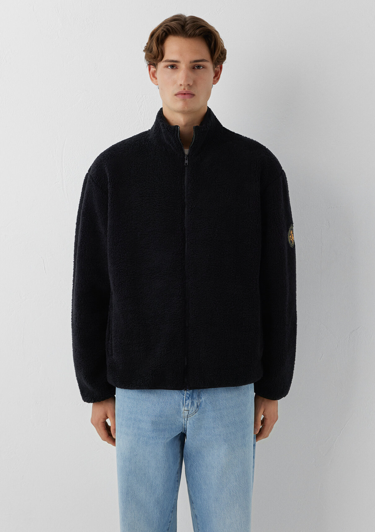 Mavi Logo Baskılı Siyah Sweatshirt görsel 4