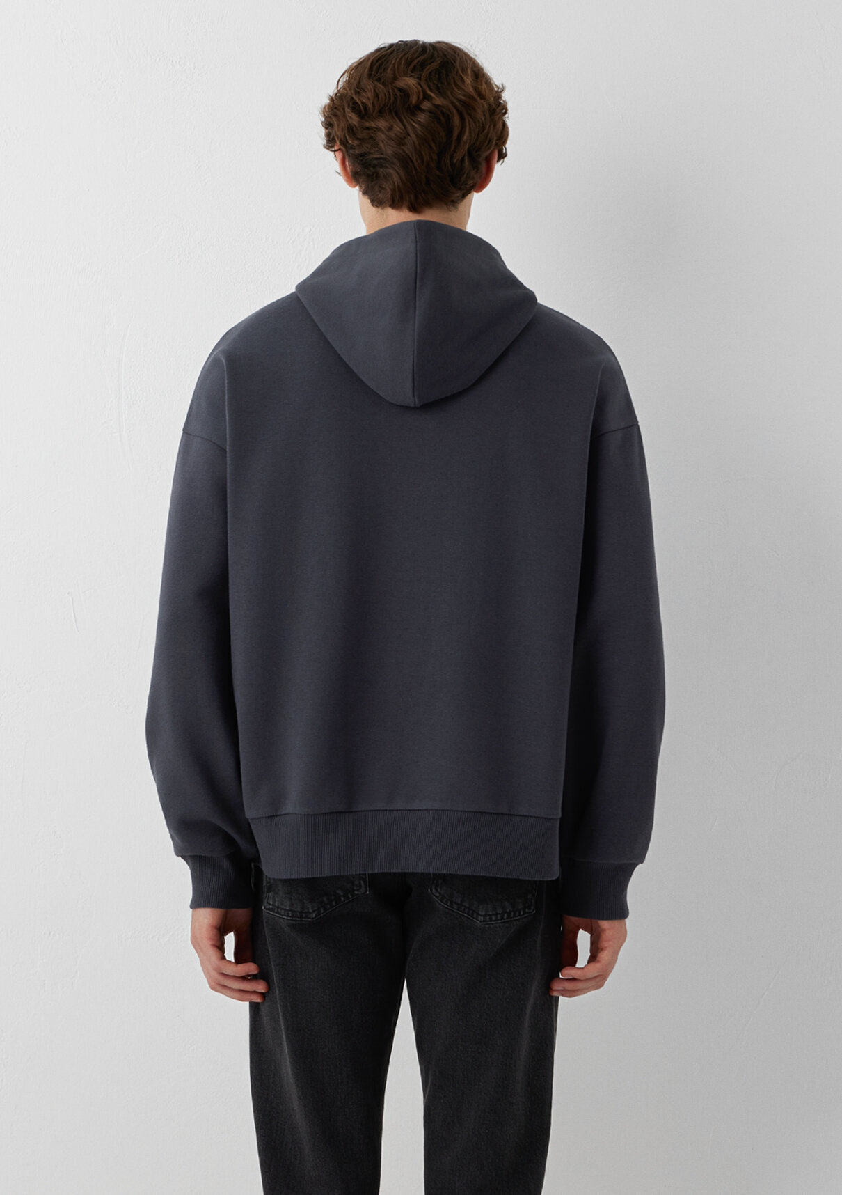 Mavi Kapüşonlu Antrasit Sweatshirt görsel 5