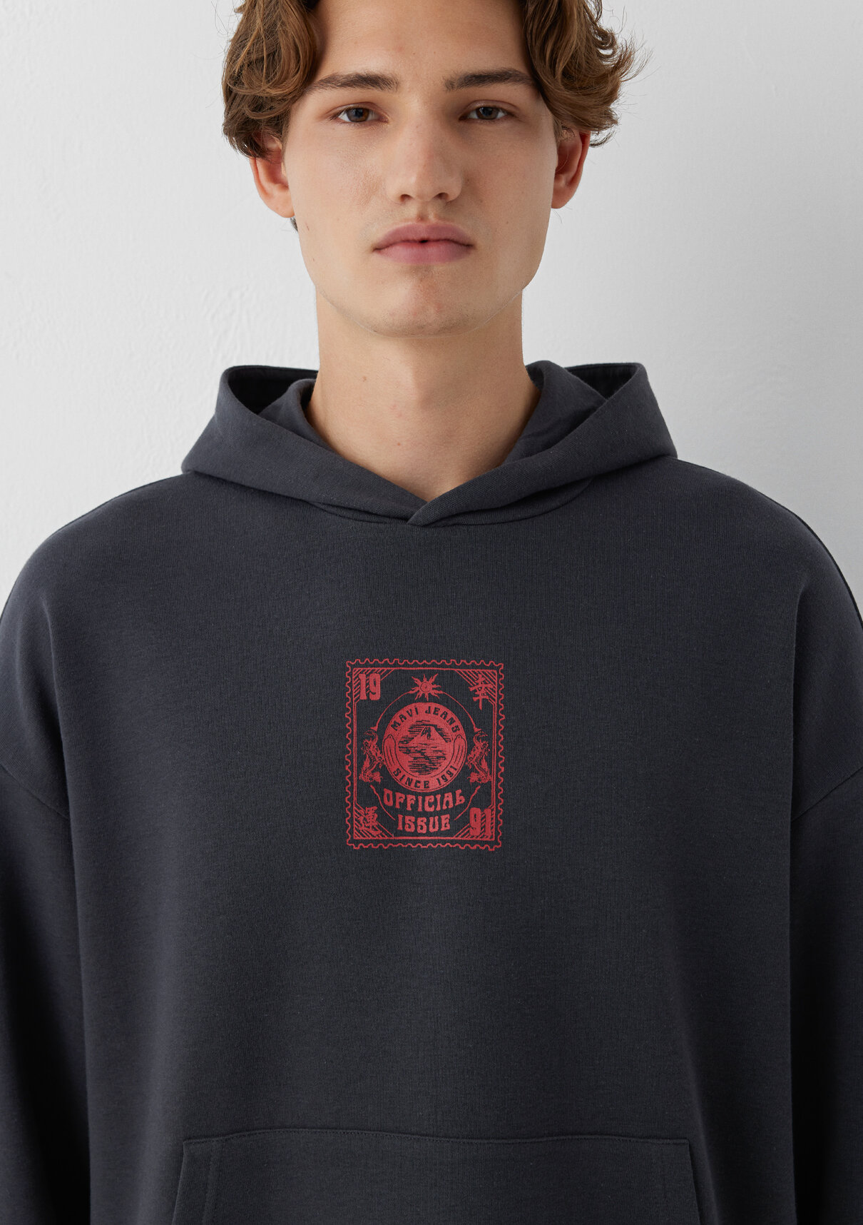 Mavi Kapüşonlu Antrasit Sweatshirt görsel 6