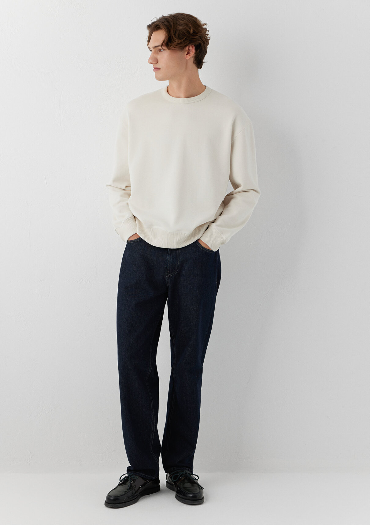 Mavi Bej Basic Sweatshirt görsel 3
