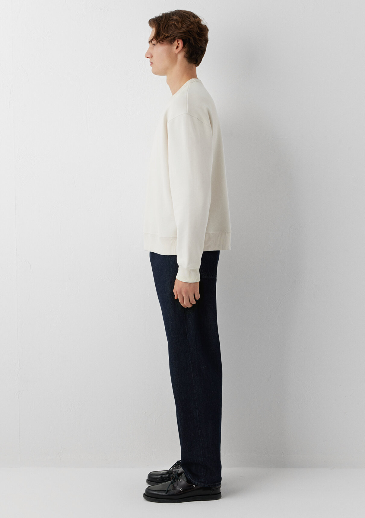 Mavi Bej Basic Sweatshirt görsel 5