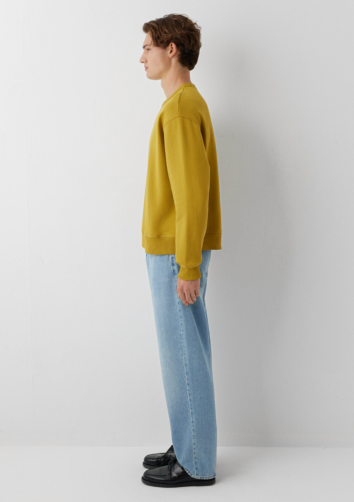Mavi Sarı Basic Sweatshirt görsel 5