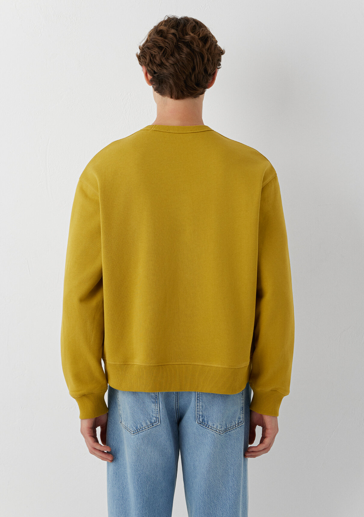 Mavi Sarı Basic Sweatshirt görsel 6
