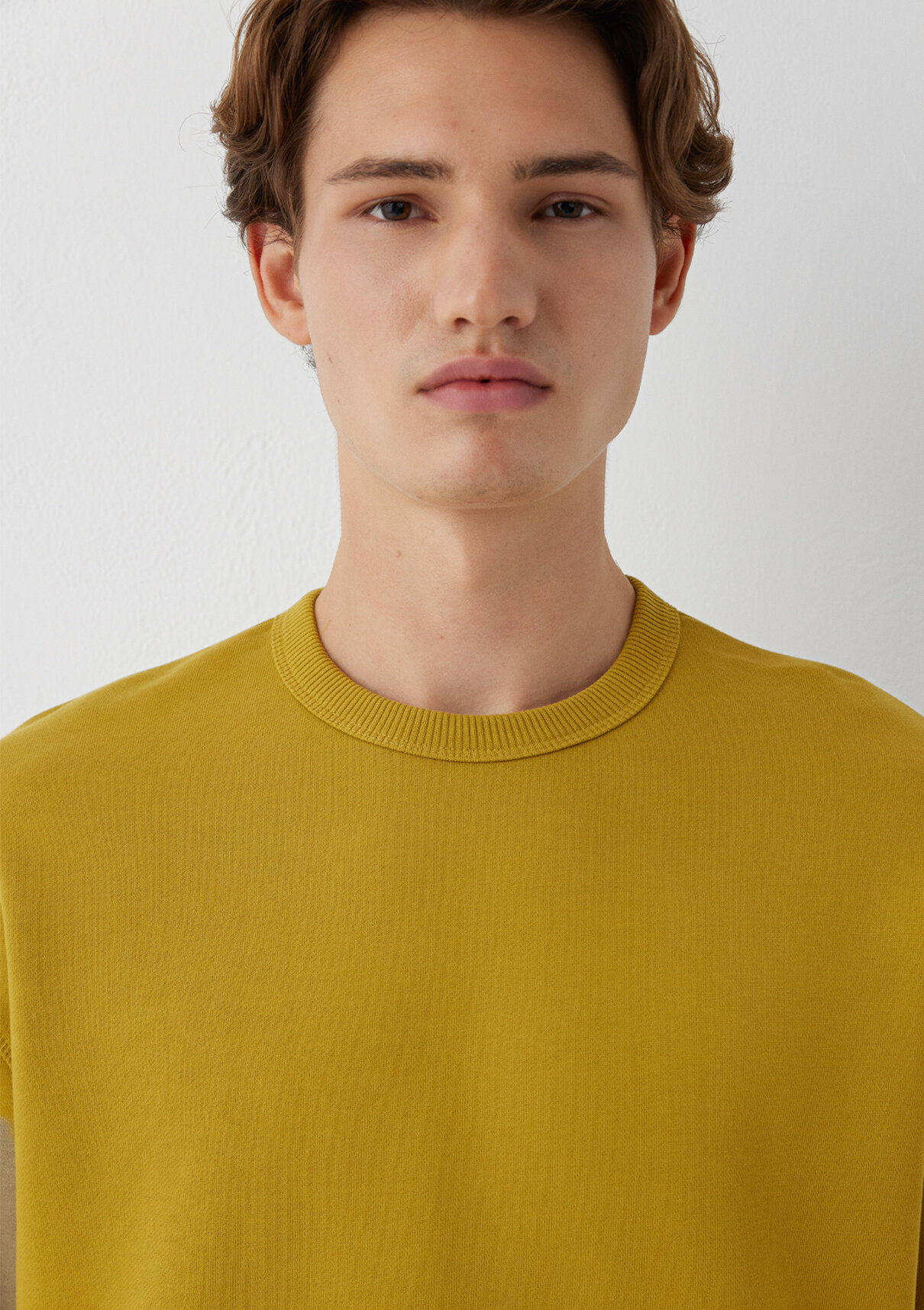 Mavi Sarı Basic Sweatshirt görsel 7