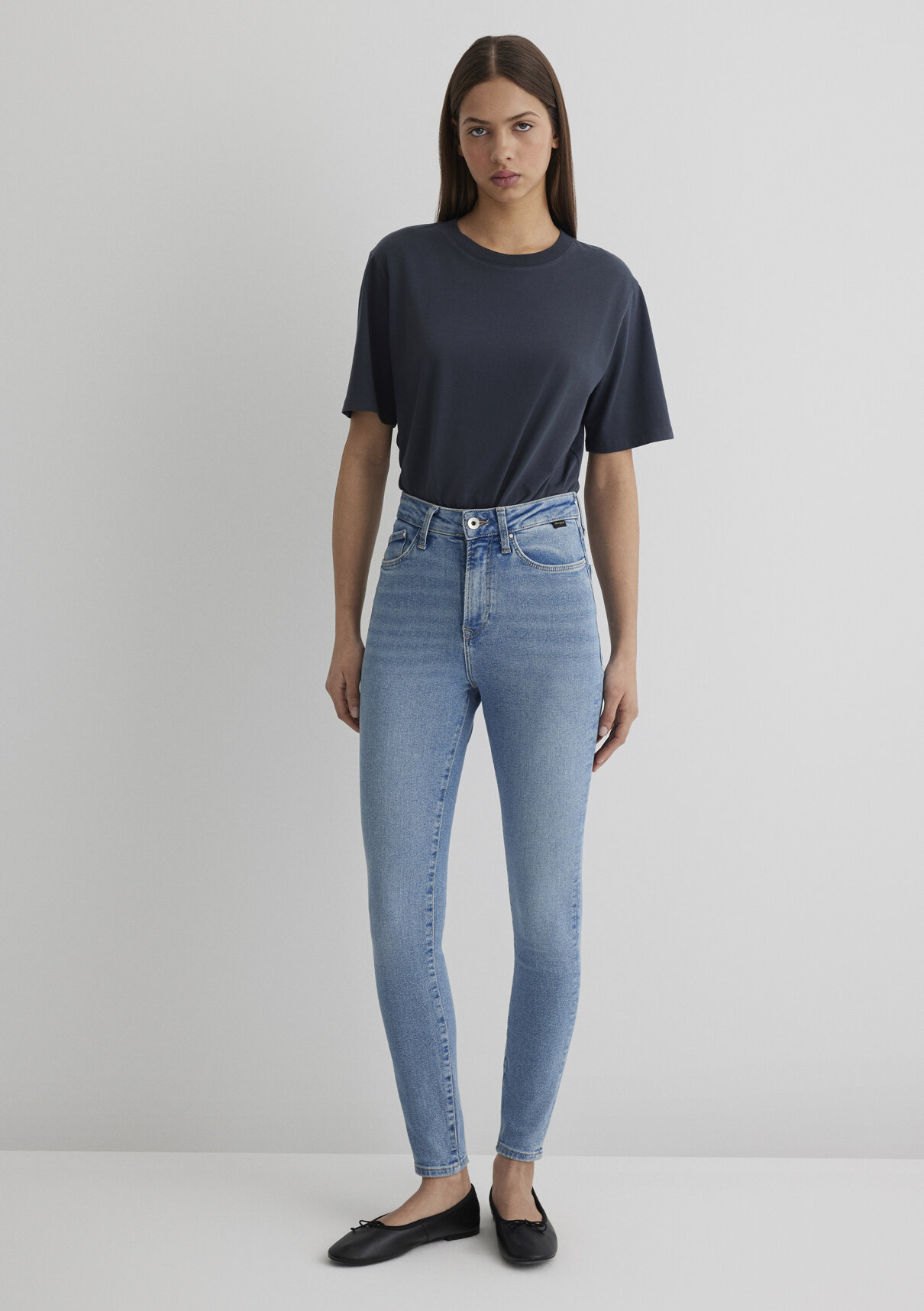 Mavi Gold Shape Puslu Indigo Mavisi Jean Pantolon görsel 4
