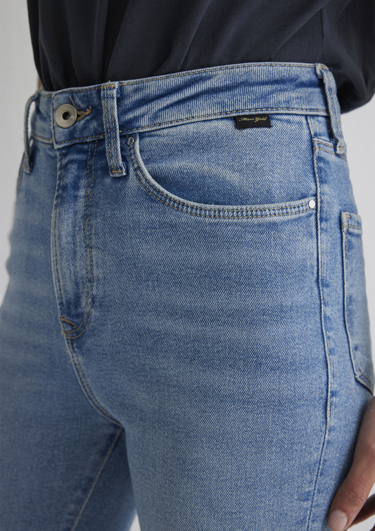 Mavi Gold Shape Puslu Indigo Mavisi Jean Pantolon görsel 6