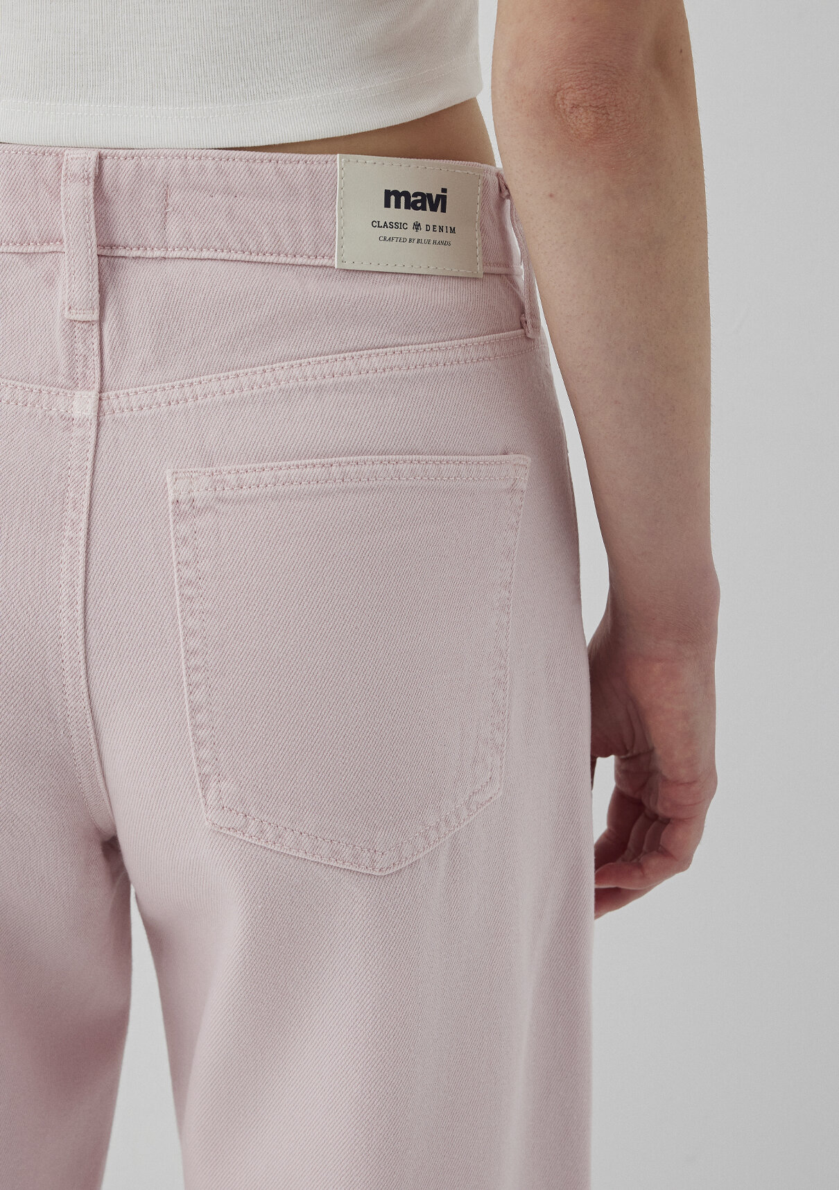 Mavi Classic Denim Pembe Jean Pantolon görsel 8