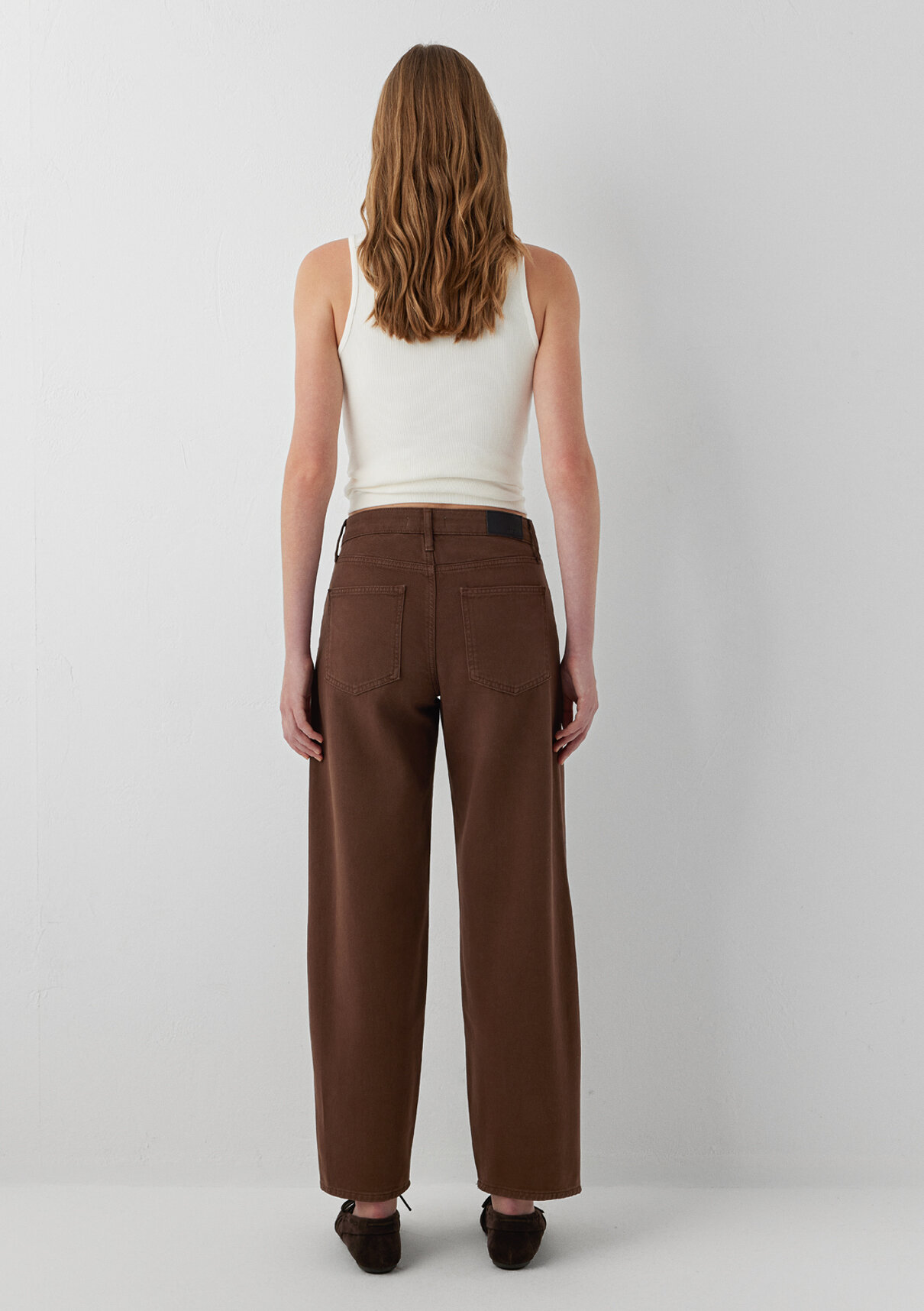 Mavi Leila Real Blue Kahverengi Gabardin Pantolon görsel 5