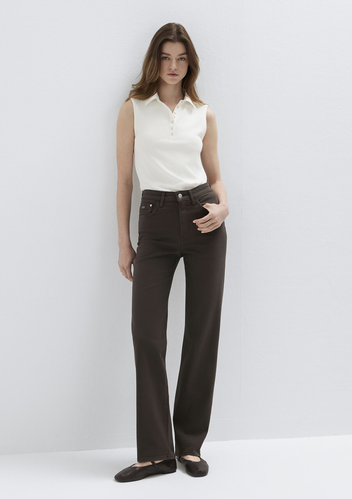 Mavi Sky Classic Denim Koyu Kahverengi Gabardin Pantolon