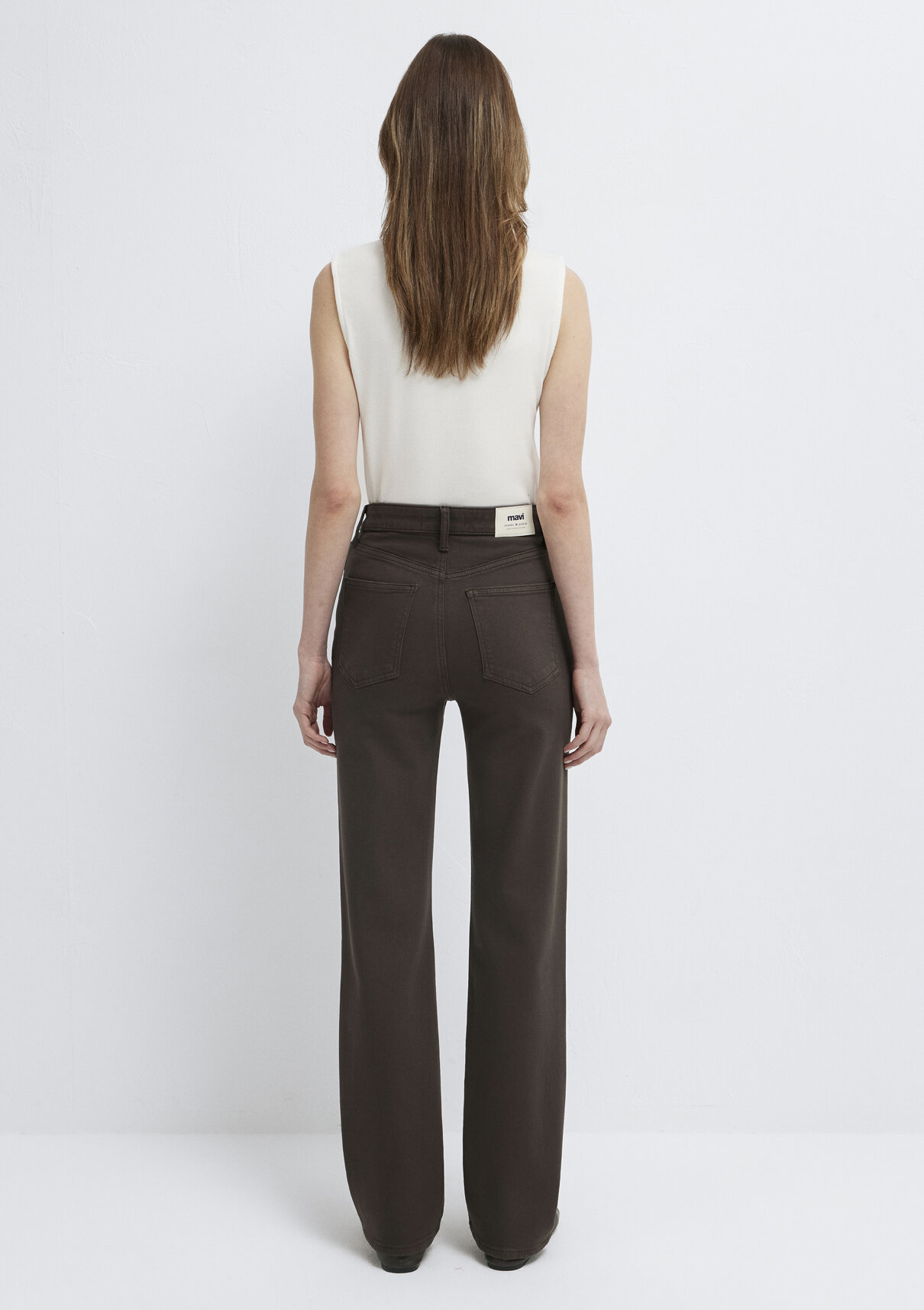 Mavi Sky Classic Denim Koyu Kahverengi Gabardin Pantolon görsel 6