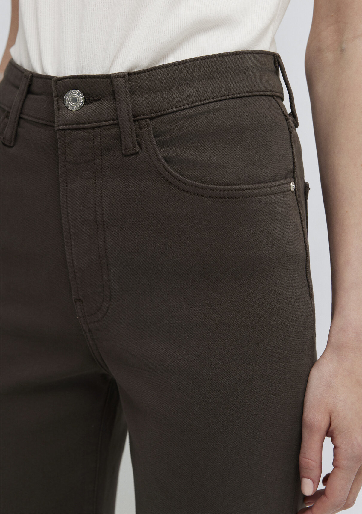 Mavi Sky Classic Denim Koyu Kahverengi Gabardin Pantolon görsel 7