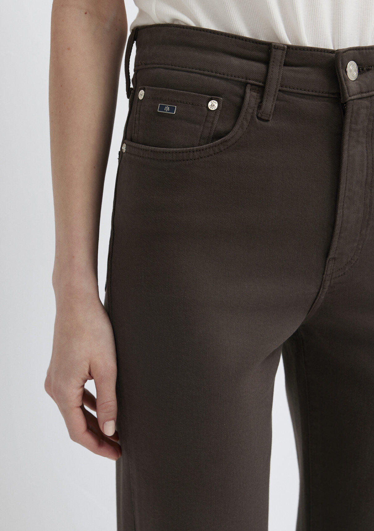 Mavi Sky Classic Denim Koyu Kahverengi Gabardin Pantolon görsel 8